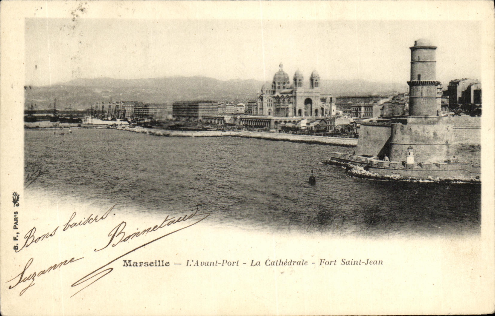 POSTAL Marsella L de la VENDIMIA antes del puerto la catedral Jean extremadamente santo