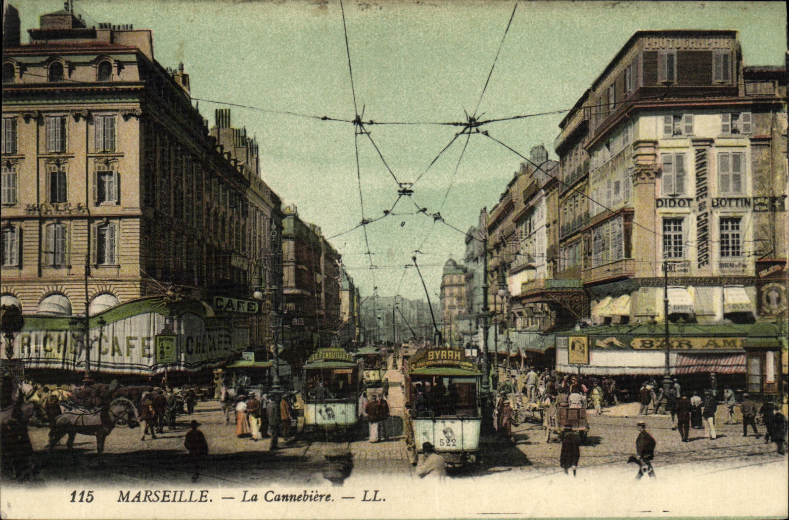 CPA Marseille La Cannebiere Tramways