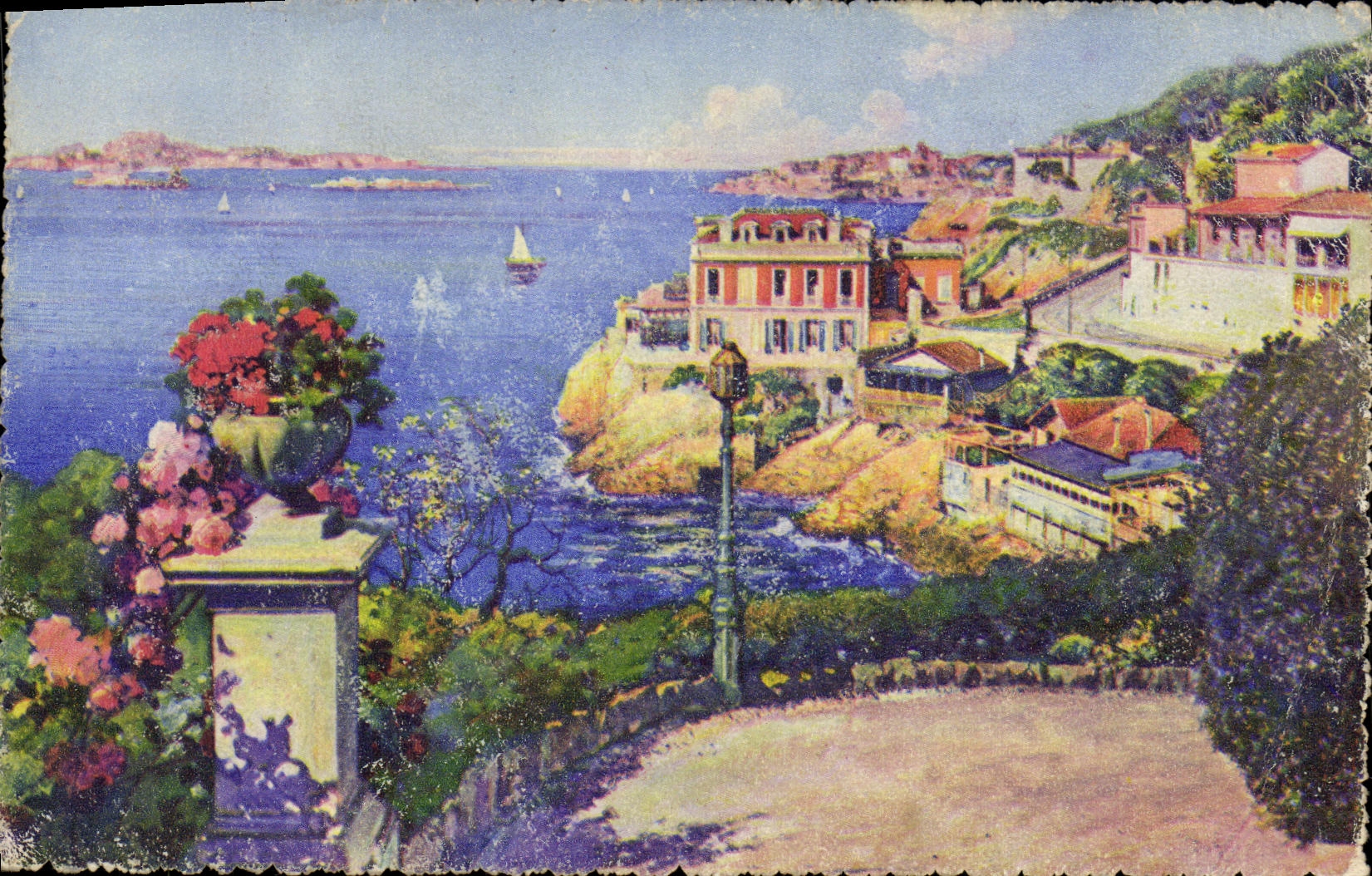 CPA Marseille La Corniche et lles vues de la Reserve