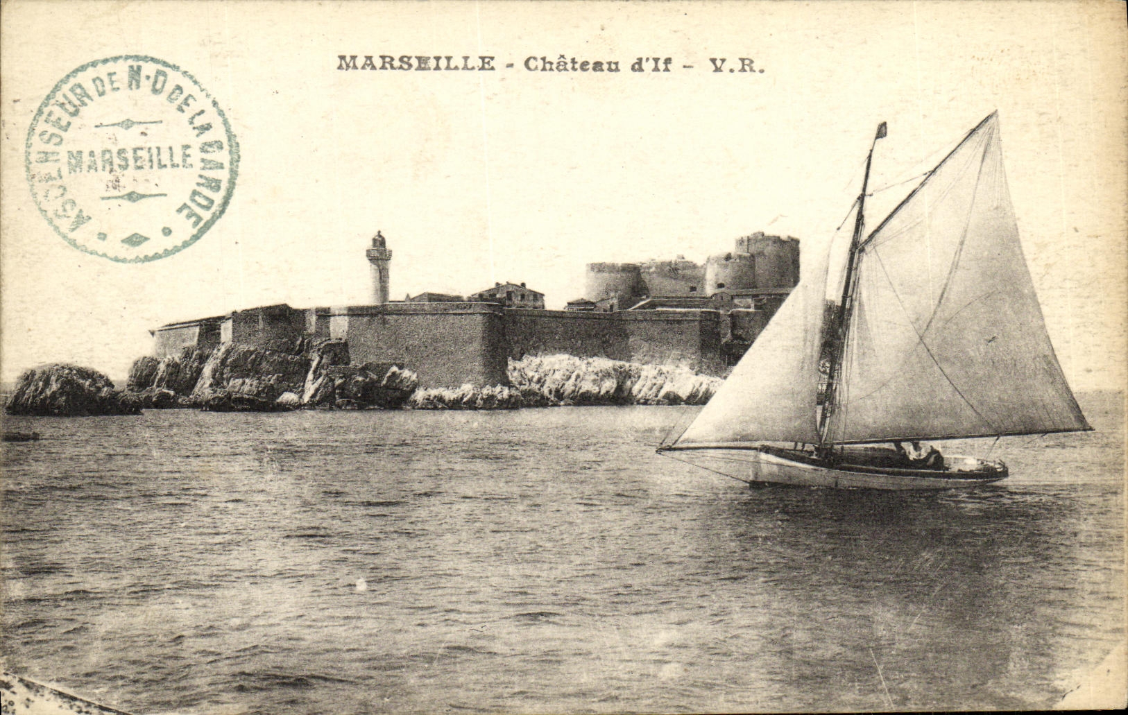 CPA Marseille Chateau d If Bateau