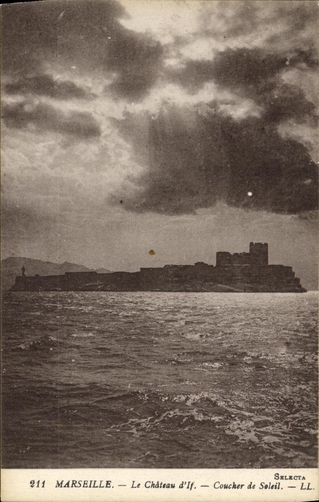 CPA Marseille Le Chateau d If Coucher de Soleil