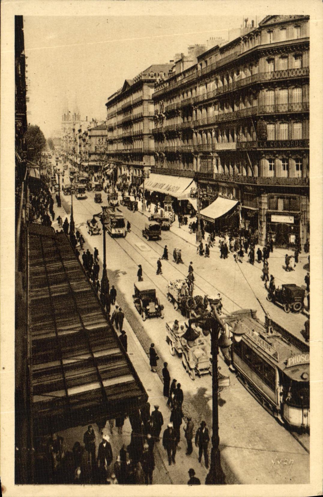 CPA Marseille La Canebiere Tramways