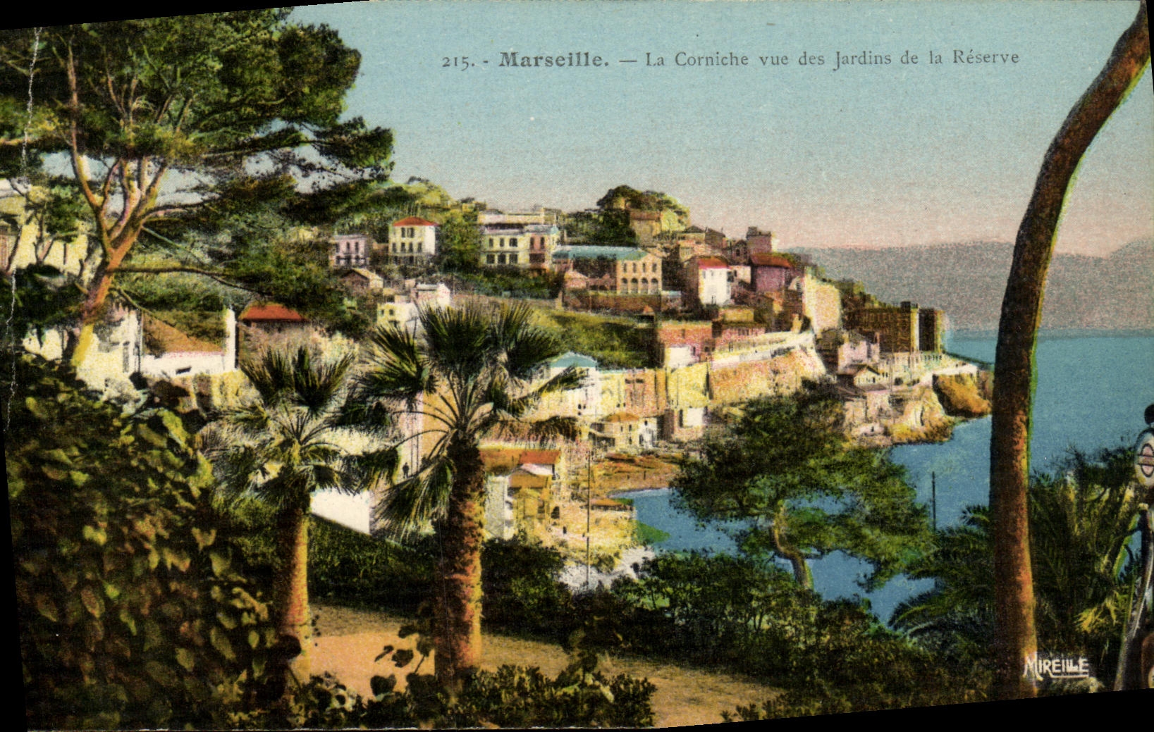 CPA Marseille La Corniche Vue Des Jardins de la Reserve