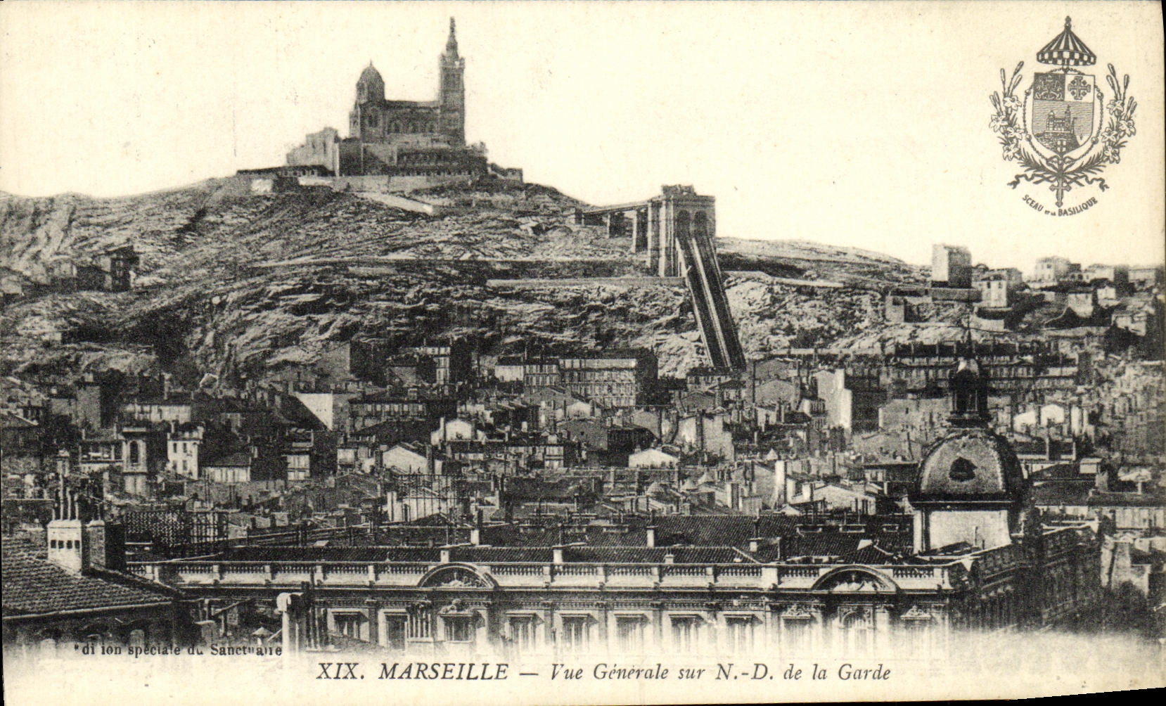 CPA Marseille Vue Generale Sur Notre Dame De La Garde