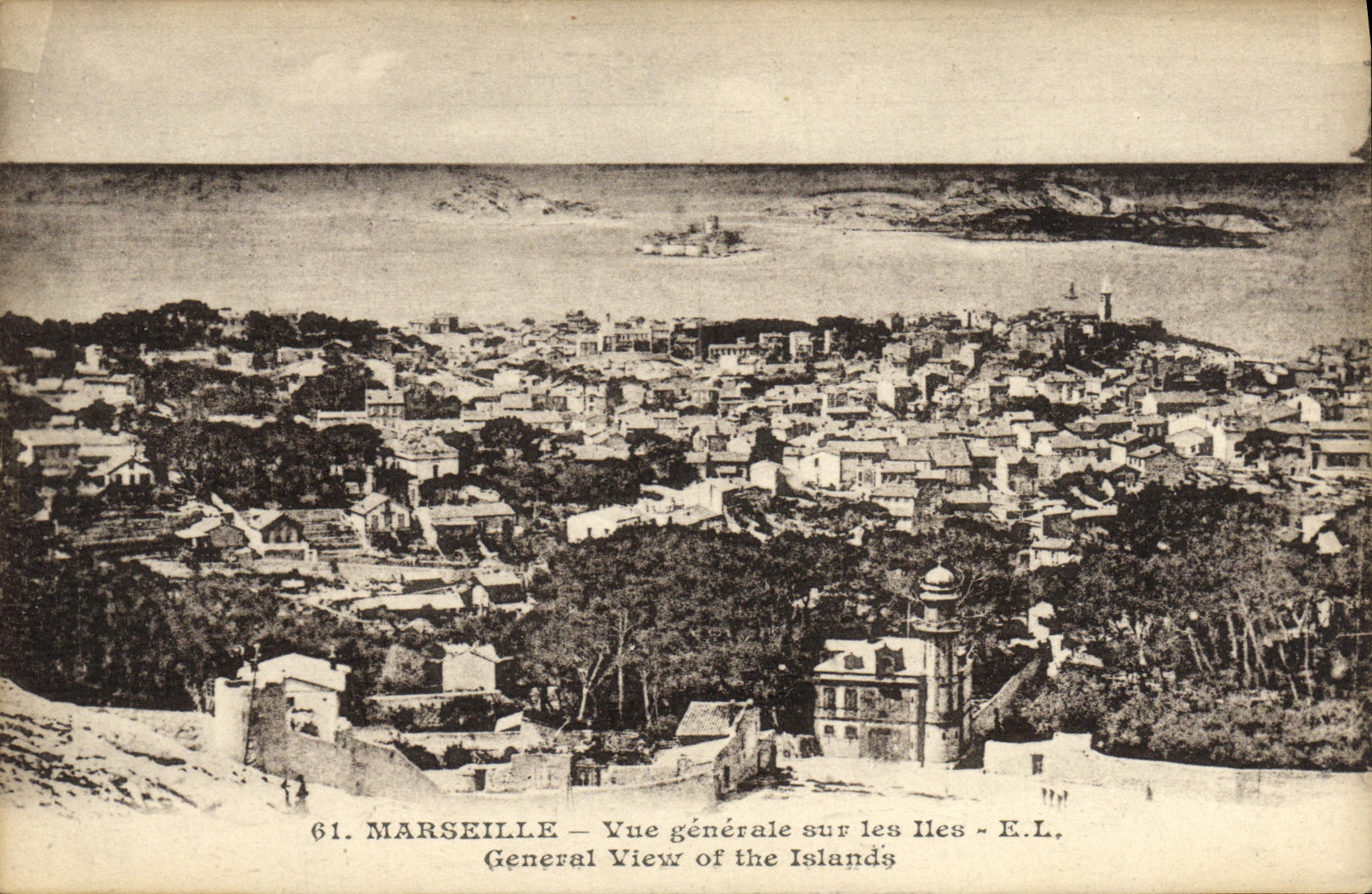 CPA Marseille Vue Generale Sur les Iles 