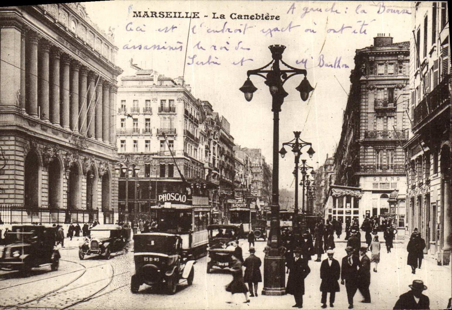 CPA Marseille La Canebiere Tramways