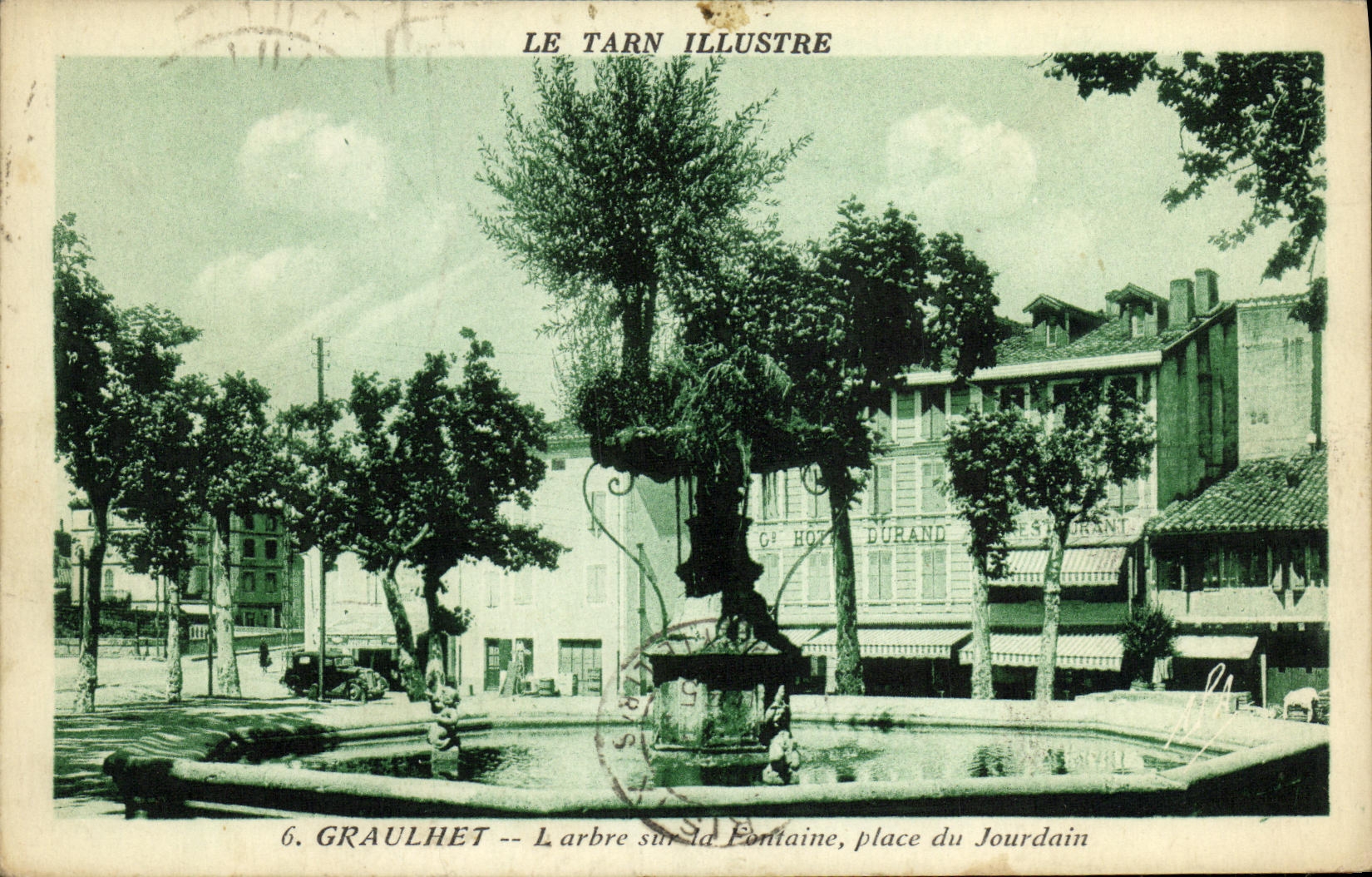 La POSTAL Graulhet L arbol de la VENDIMIA en Fortaine coloca la Jordania