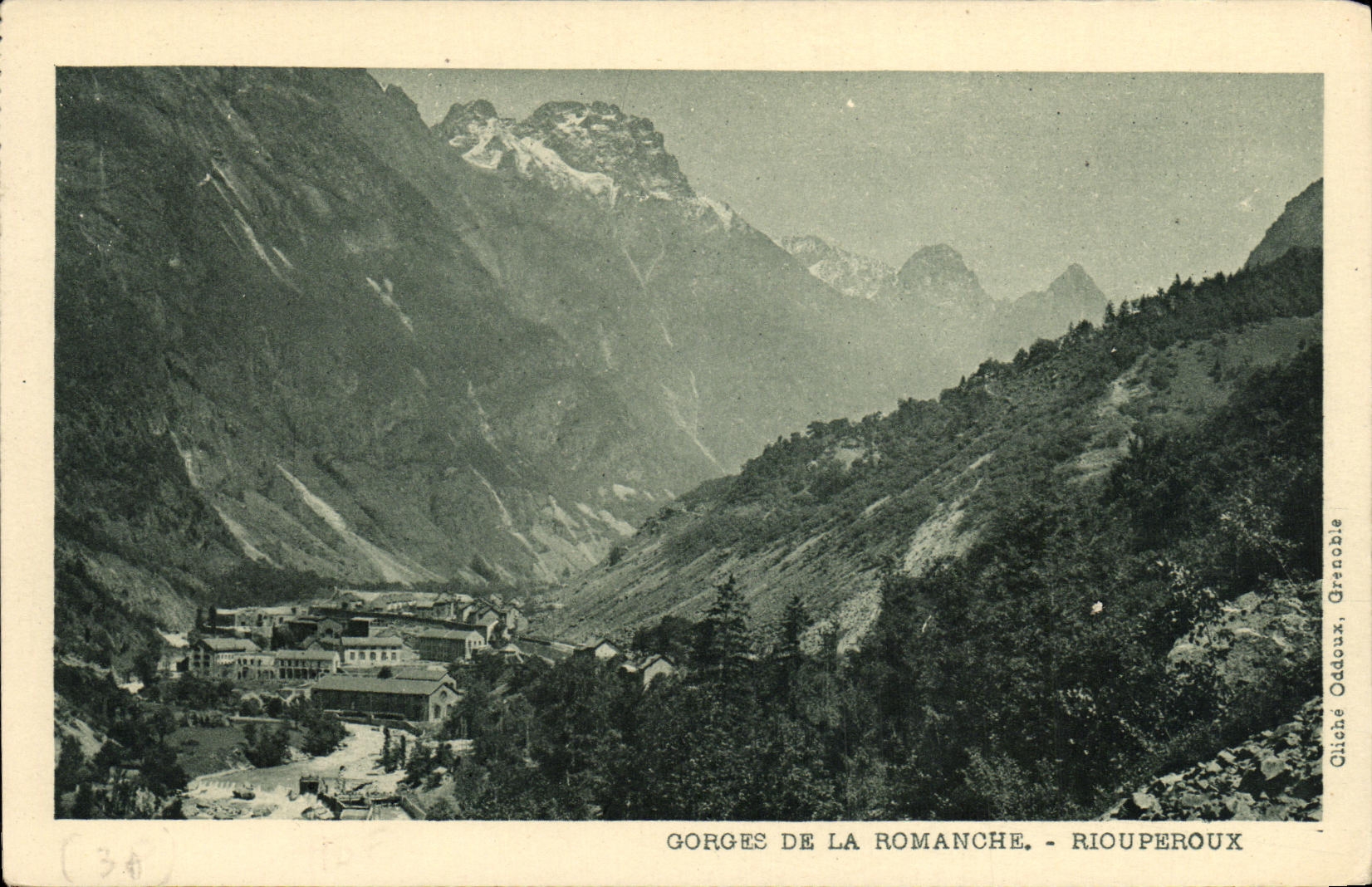 VINTAGE POSTCARD Throat of Romanche Riouperoux