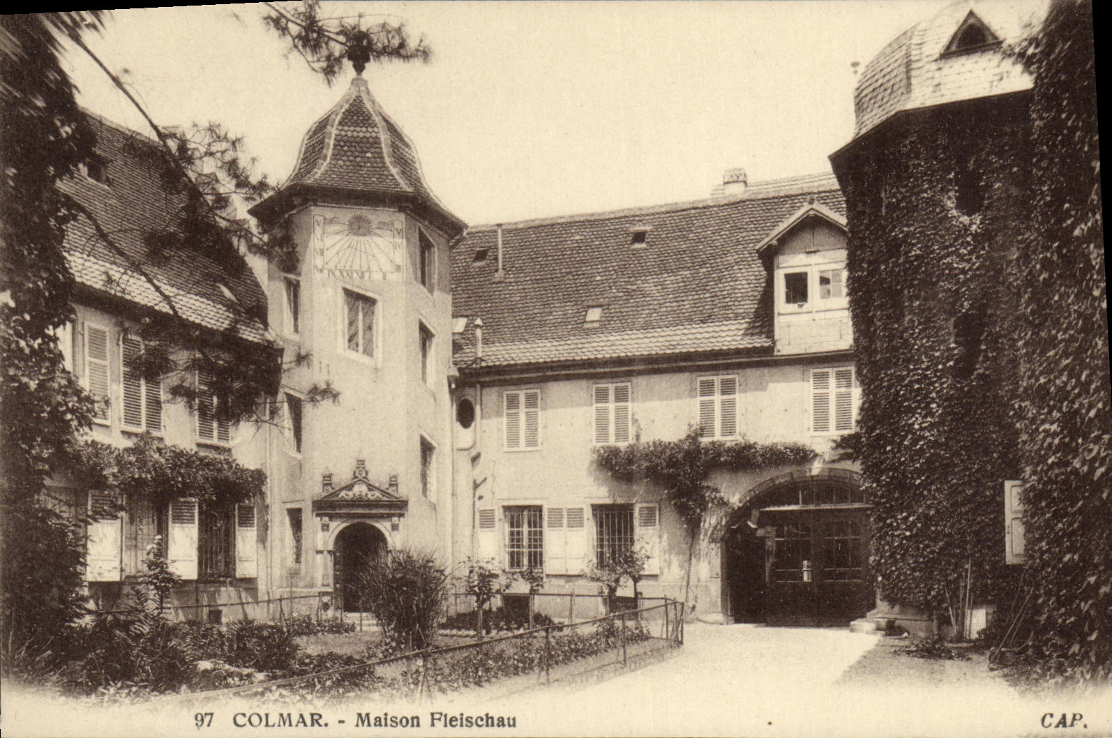 Casa de Colmar Fleischau de la POSTAL de la VENDIMIA