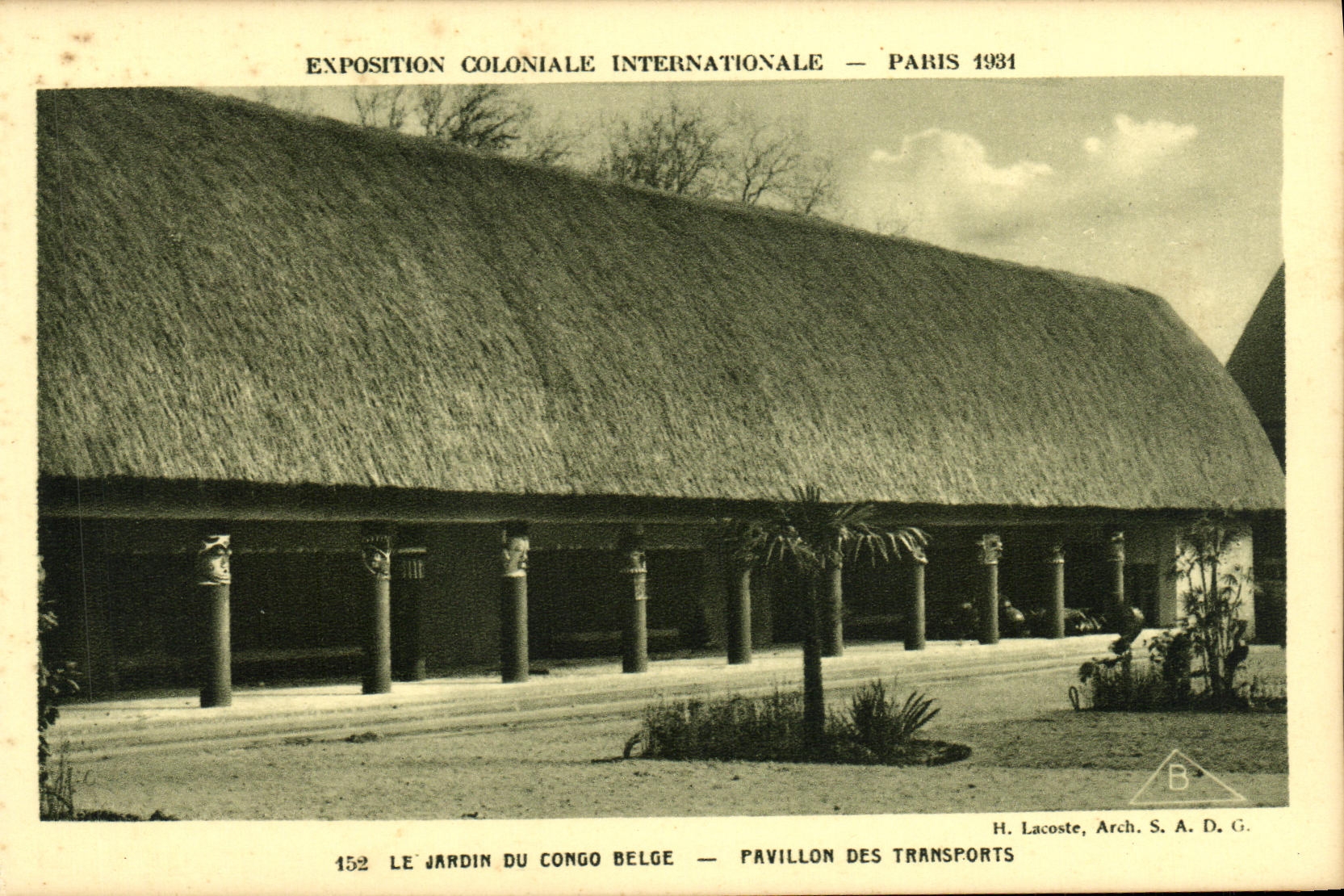 CPA Expostion Coloniale Internationale Paris 1931 Le jardin du Congo Belge Pavillon des transports