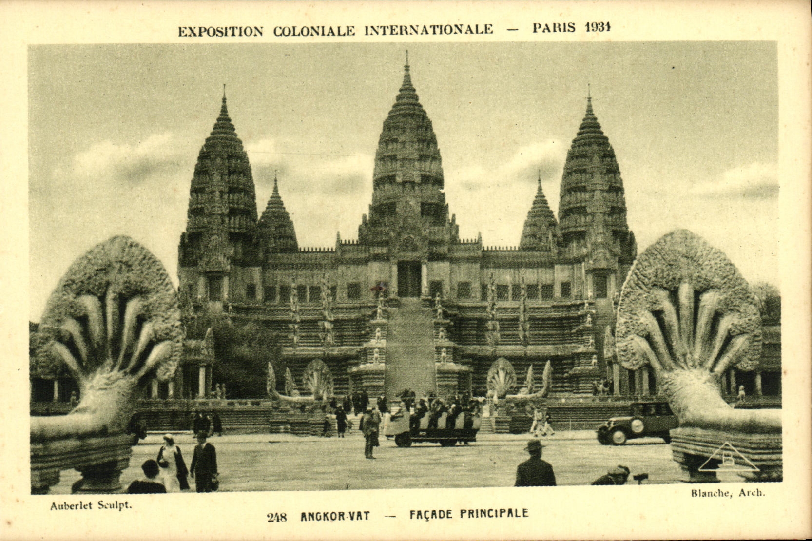 CPA Expostion Coloniale Internationale Paris 1931 Angkor Vat Facade principale