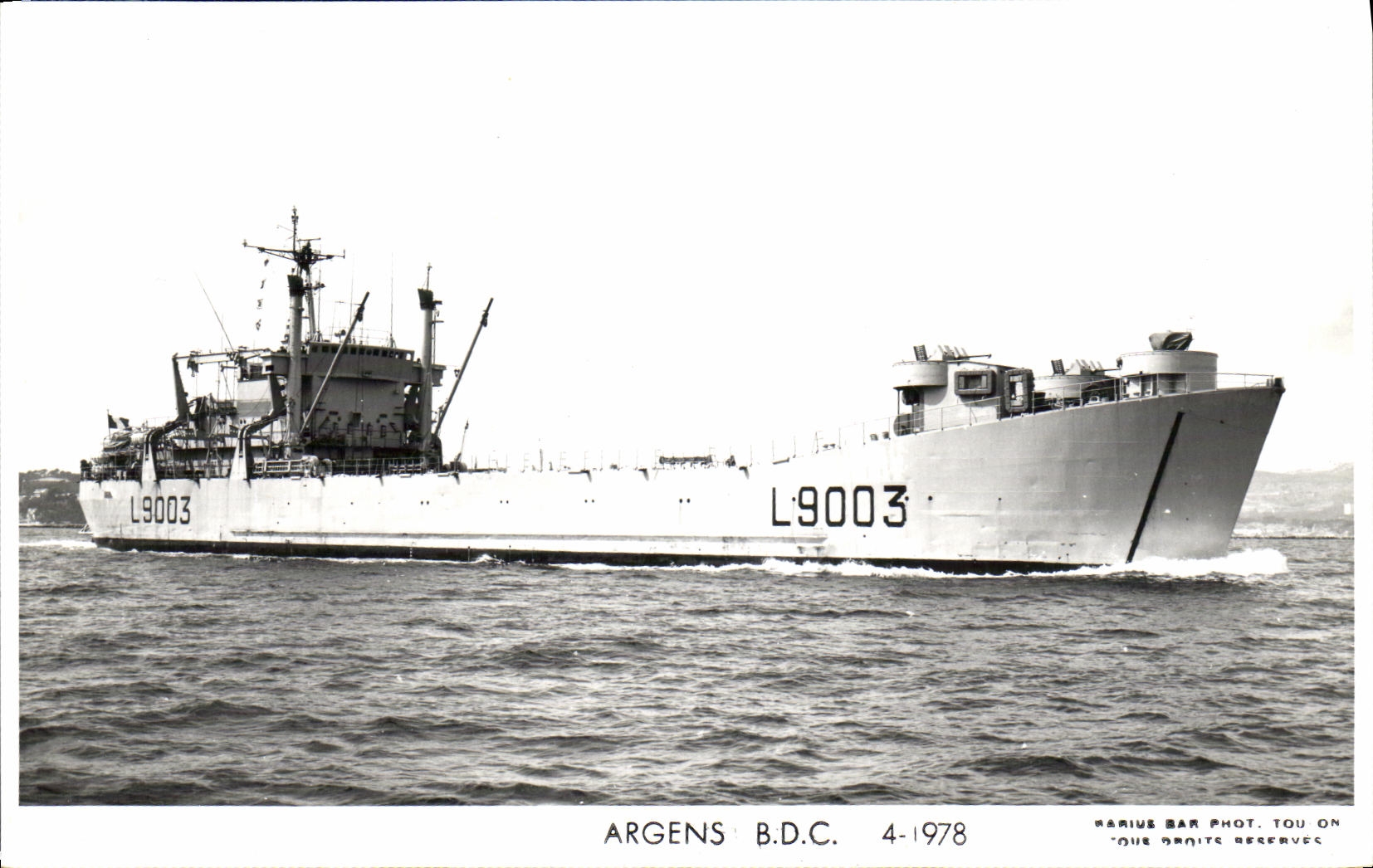 MODERN CARD Boat War Argens B D C 1978