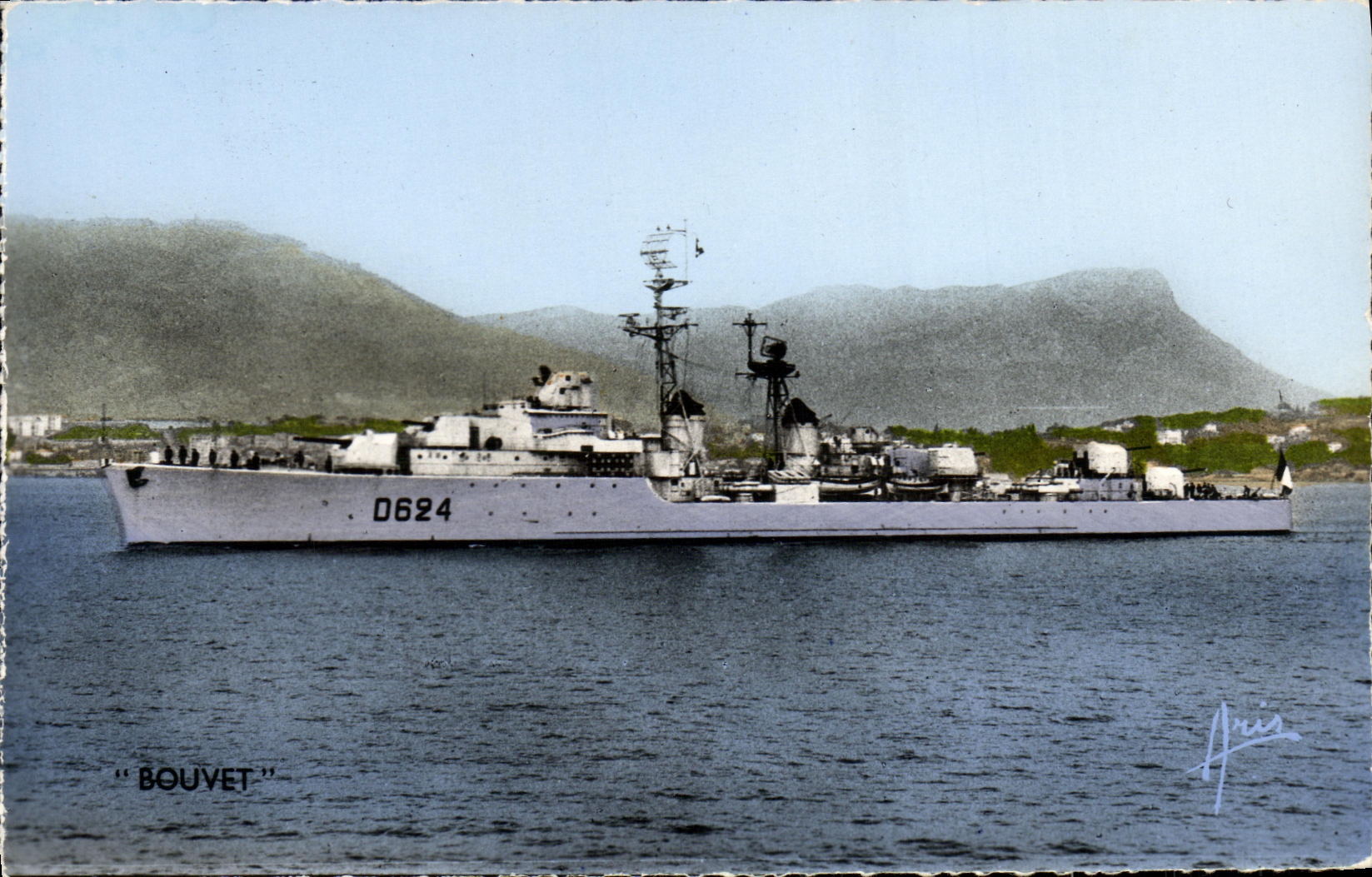 MODERN CARD Bateau War Dimensions D Azur Toulon Escorteur Grooving plane