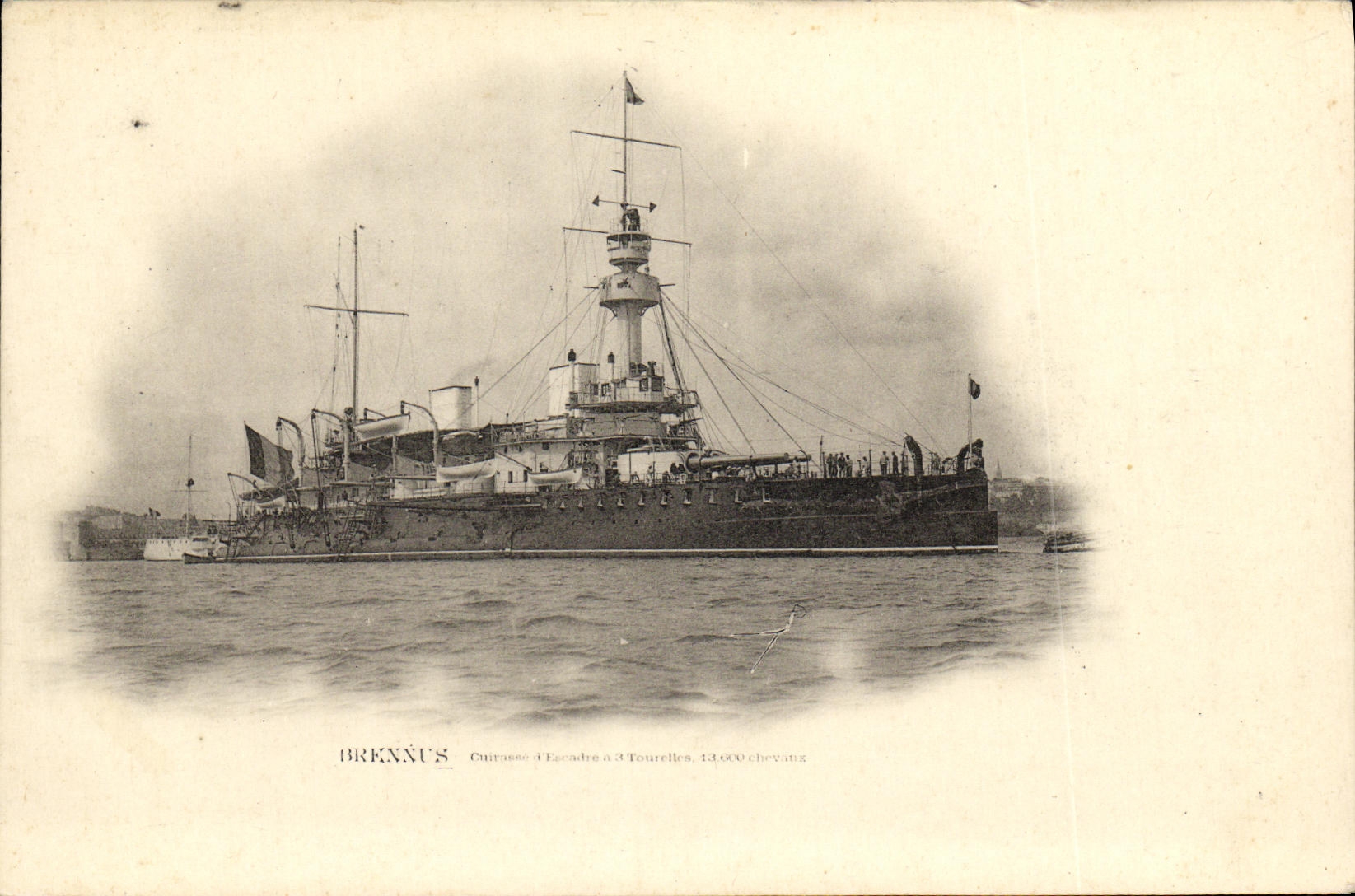 VINTAGE POSTCARD Boat Brennus War