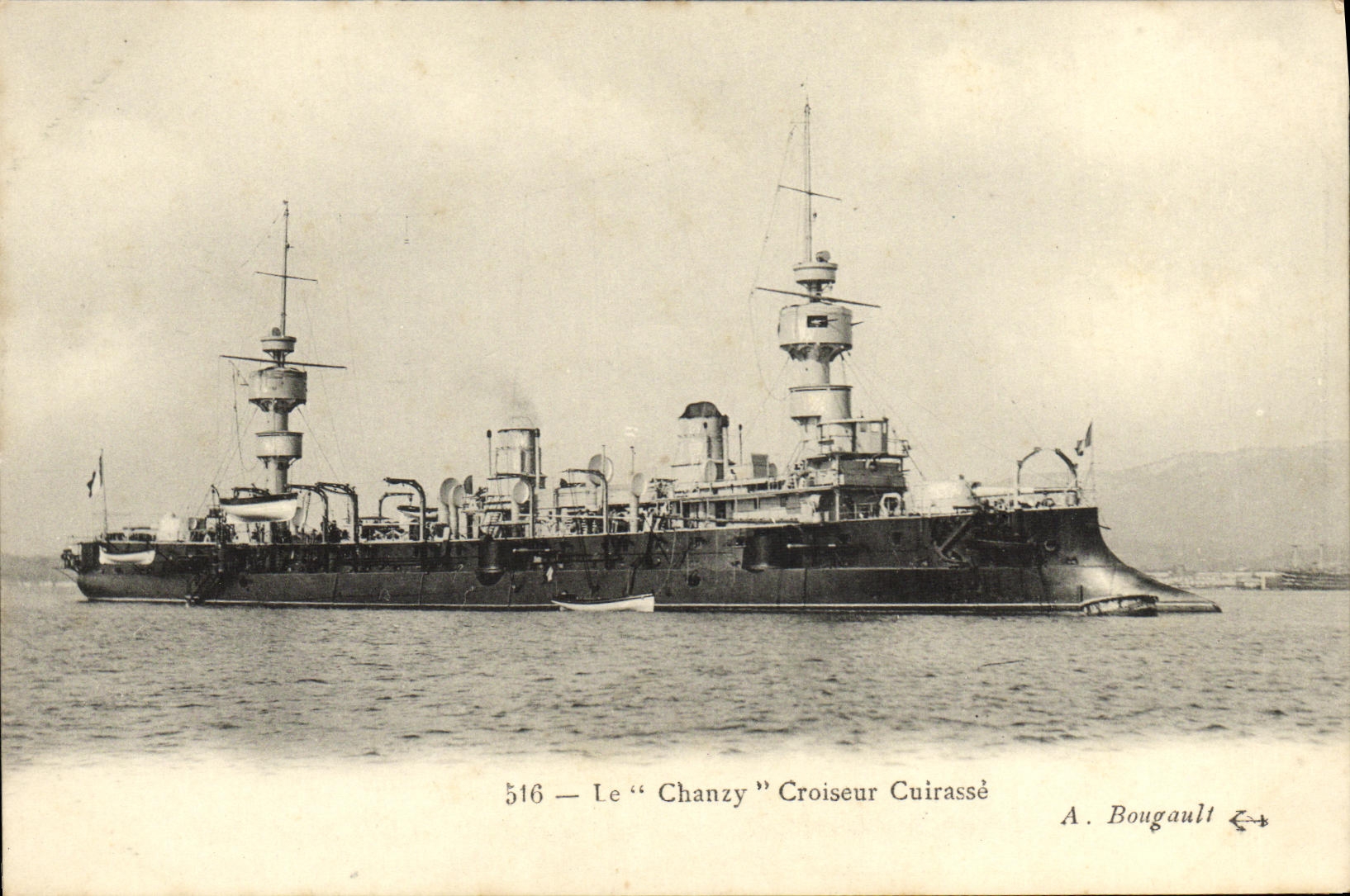 VINTAGE POSTCARD Bateau War Chanzy Croiseur Armours