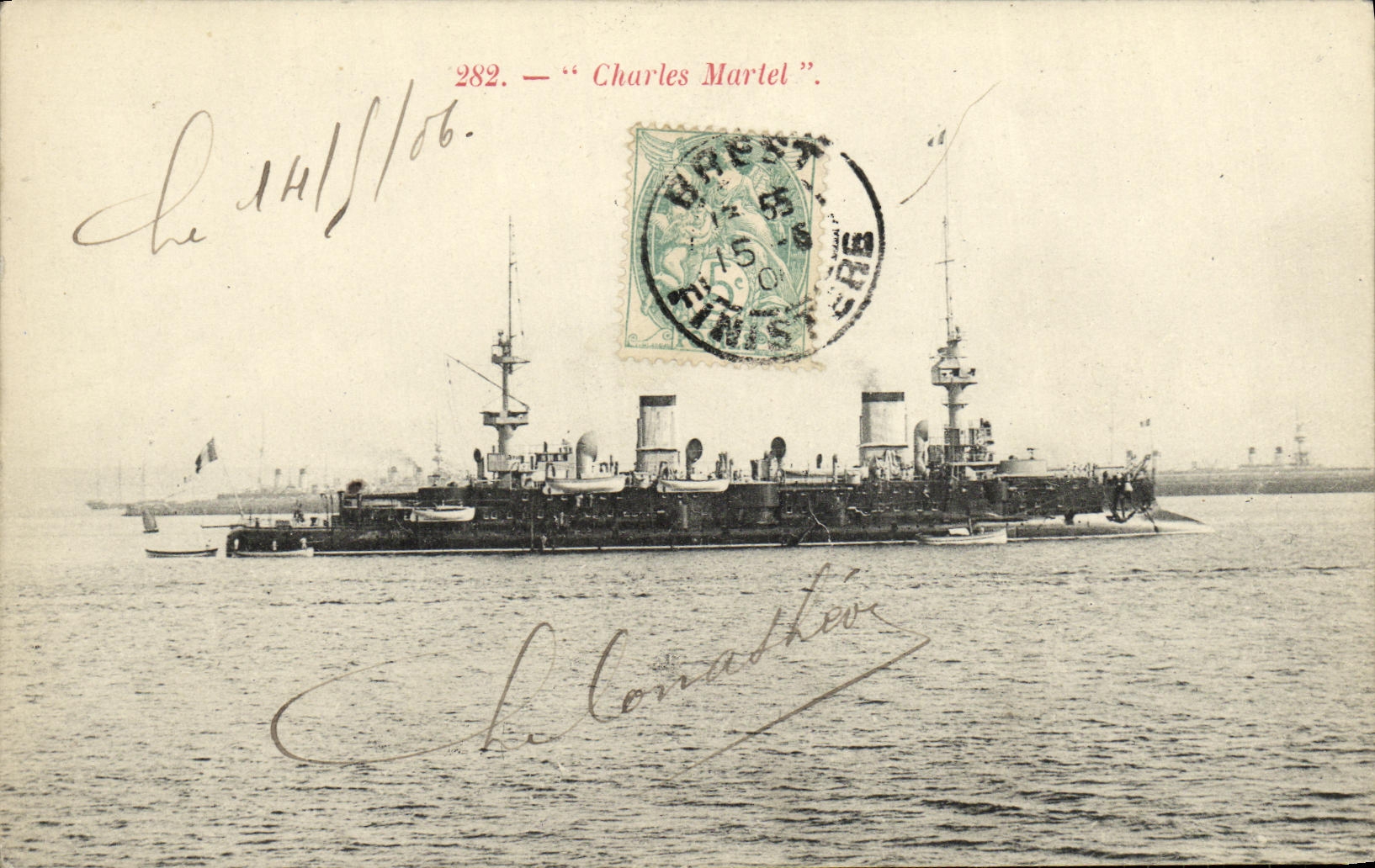 VINTAGE POSTCARD Boat War the Martel Charters