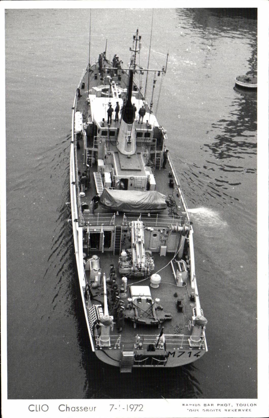 MODERN CARD Boat War Clio Hunter 1972