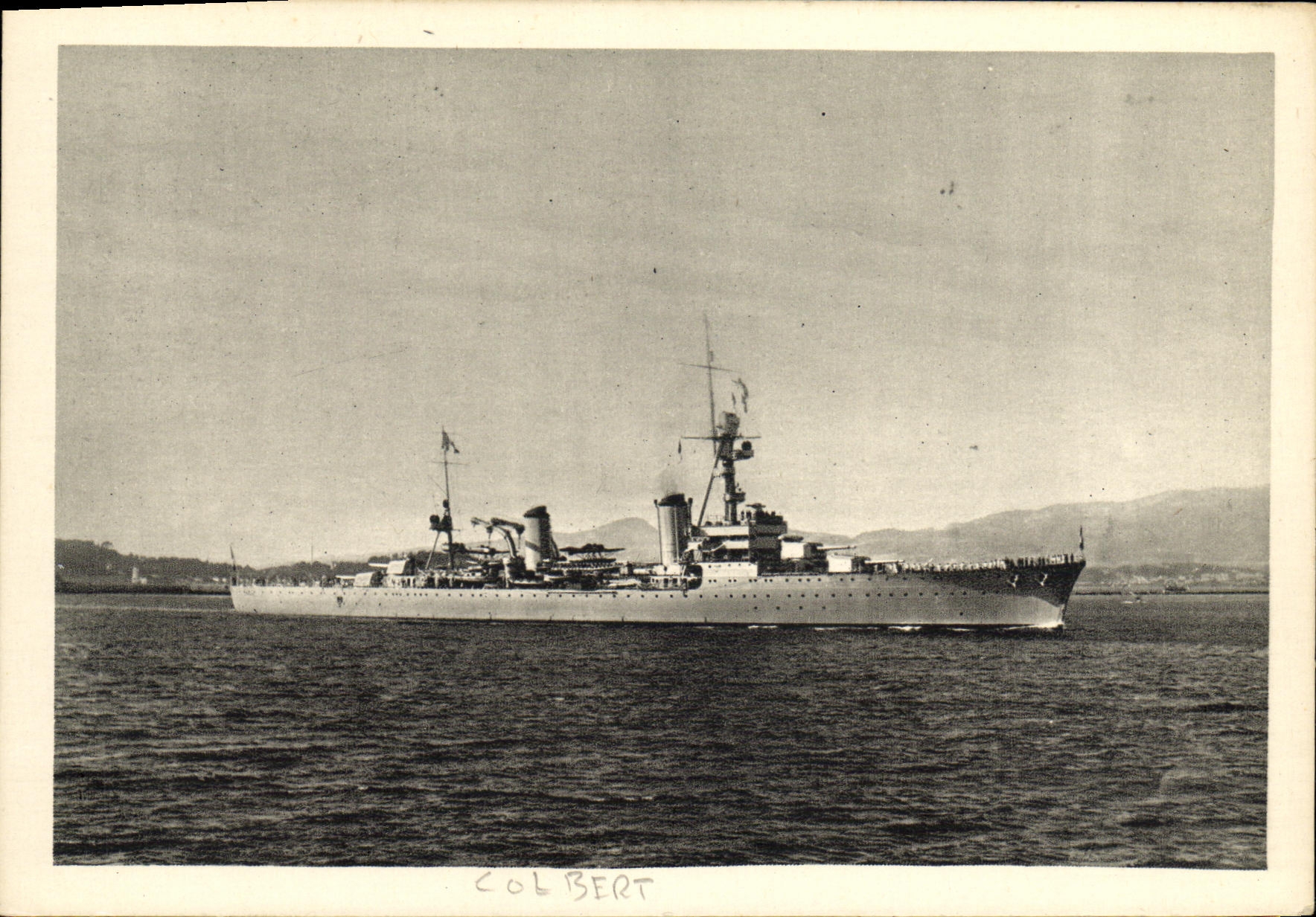VINTAGE POSTCARD Boat War Colbert Cruiser