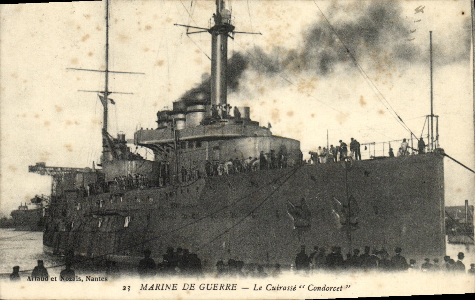 Marina de la guerra del barco de la POSTAL de la VENDIMIA la armadura de Condorcet