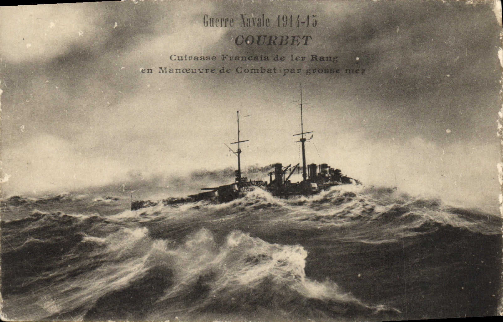 VINTAGE POSTCARD Bateau War Billhook Armours French 1st rank