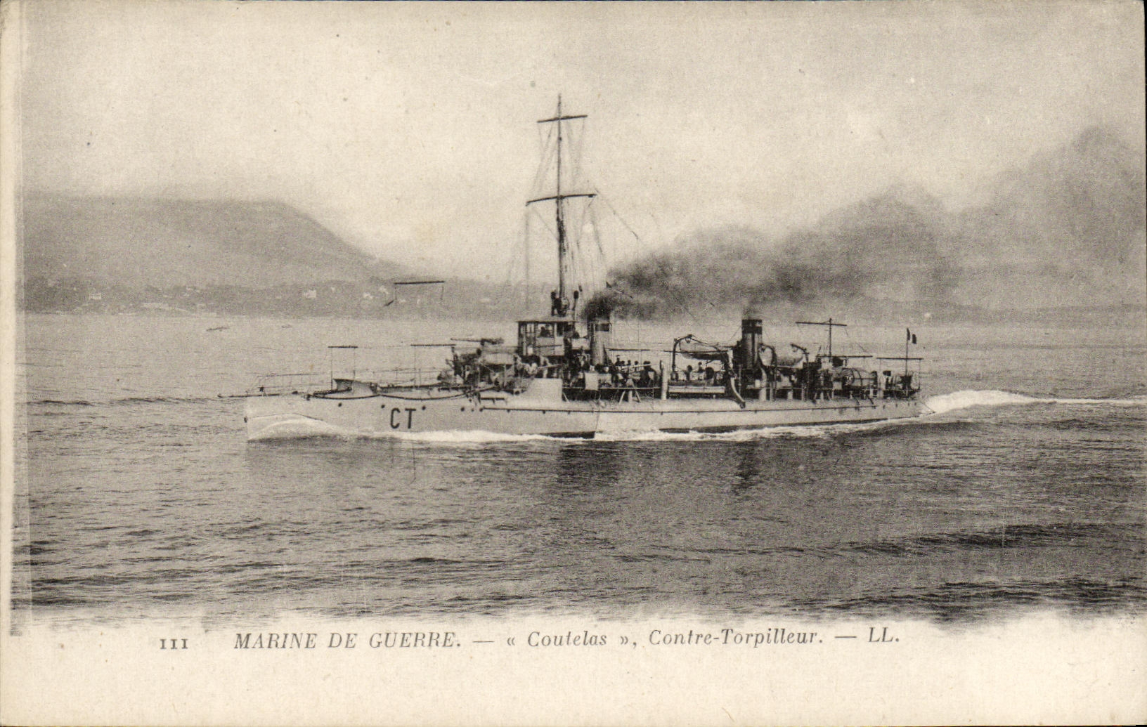 CPA Bateau Guerre Marine De Guerre Coutelas Contre Torpilleur
