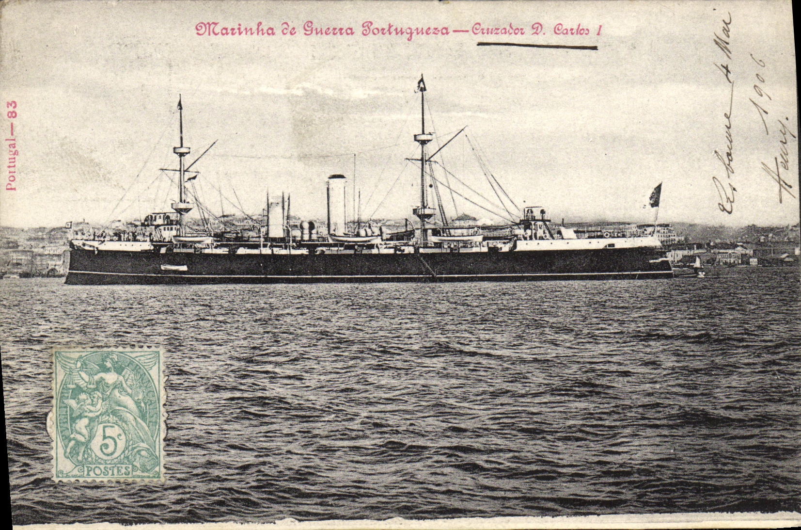 Portugues de Guinea de War Marinha de Guinea Portuguesa del barco de la POSTAL de la VENDIMIA