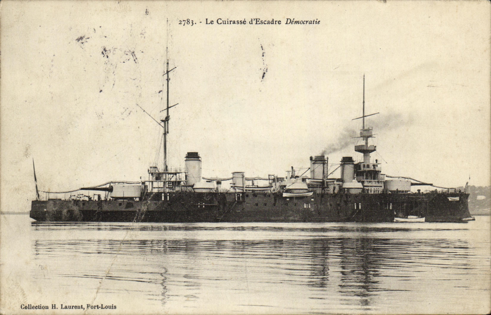 VINTAGE POSTCARD Boat War the Armor D Squadron Democracy