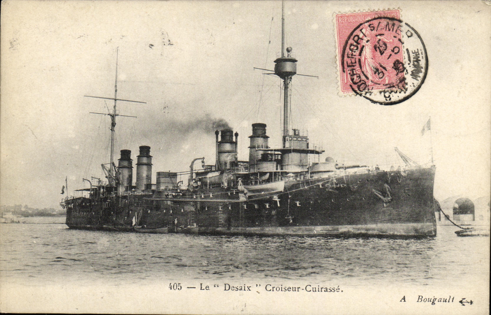 VINTAGE POSTCARD Bateau War Desaix Croiseur Armours