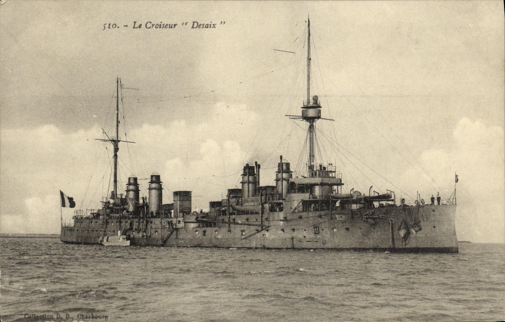 VINTAGE POSTCARD Boat War Desaix Cruiser