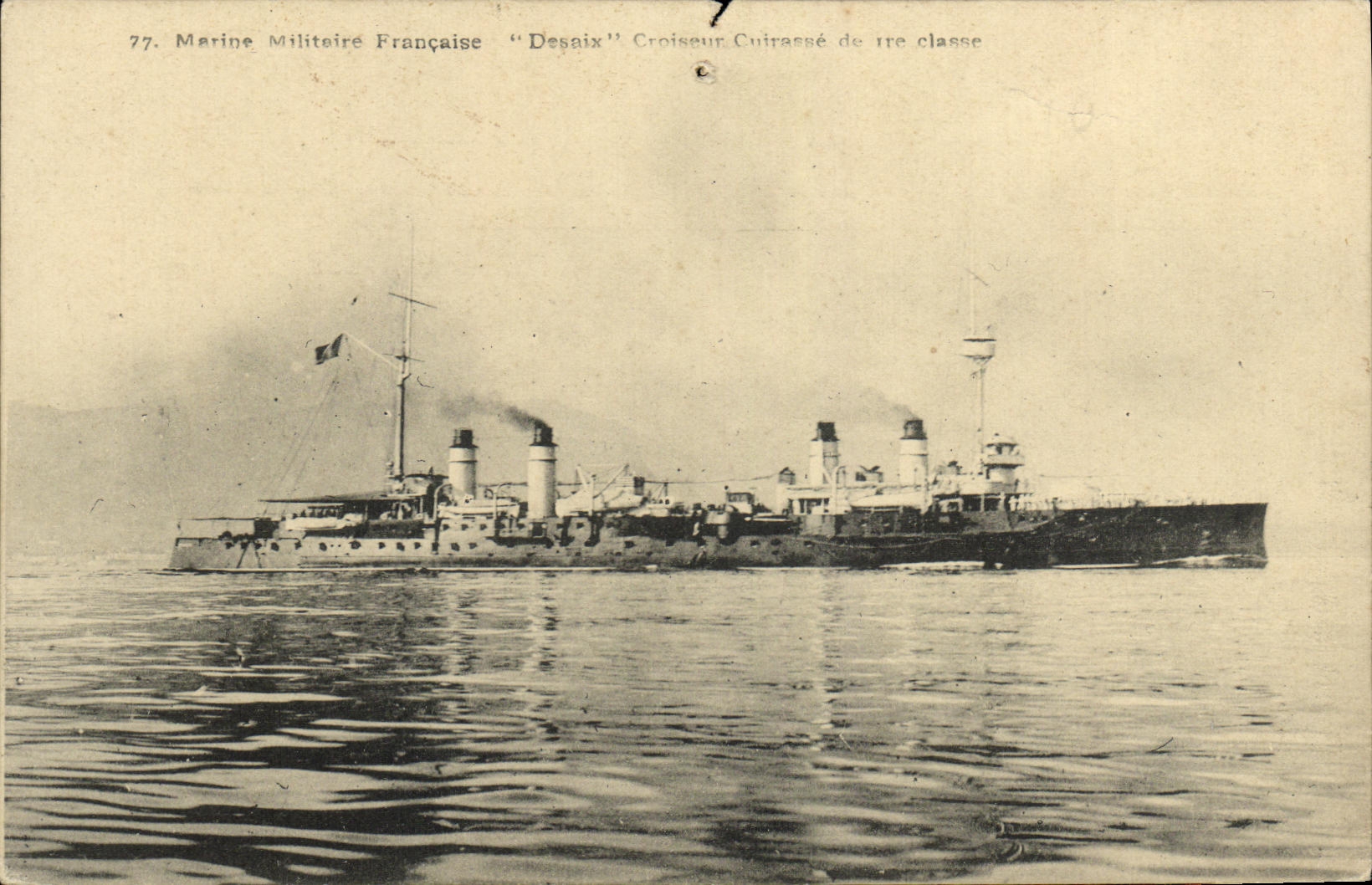 VINTAGE POSTCARD Bateau War French Navy Desaix Croiseur Armours