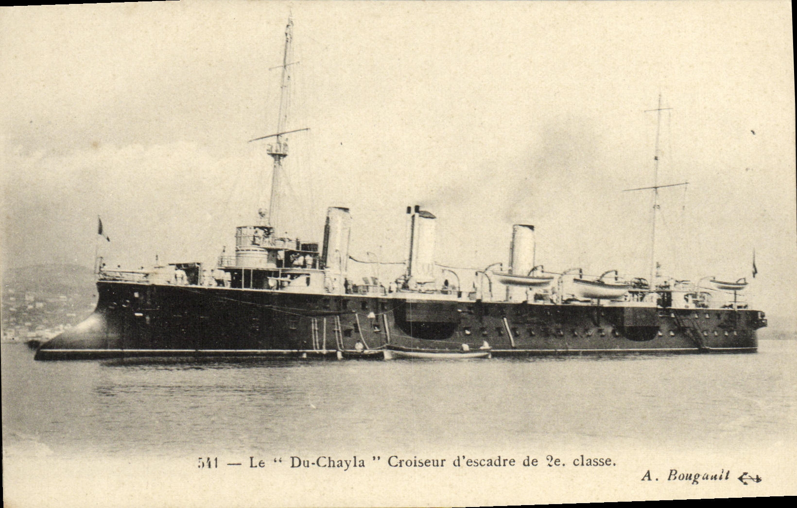 VINTAGE POSTCARD Boat War Of Chayla Cruiser D squadron of 2nd class