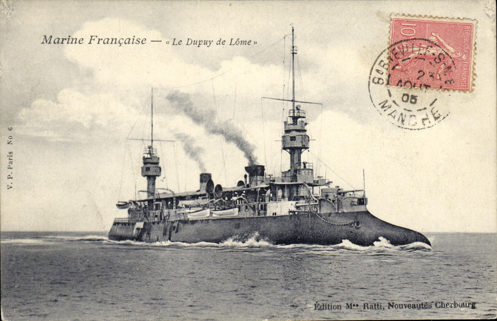 VINTAGE POSTCARD Boat War French Navy Dupuy Of Lome