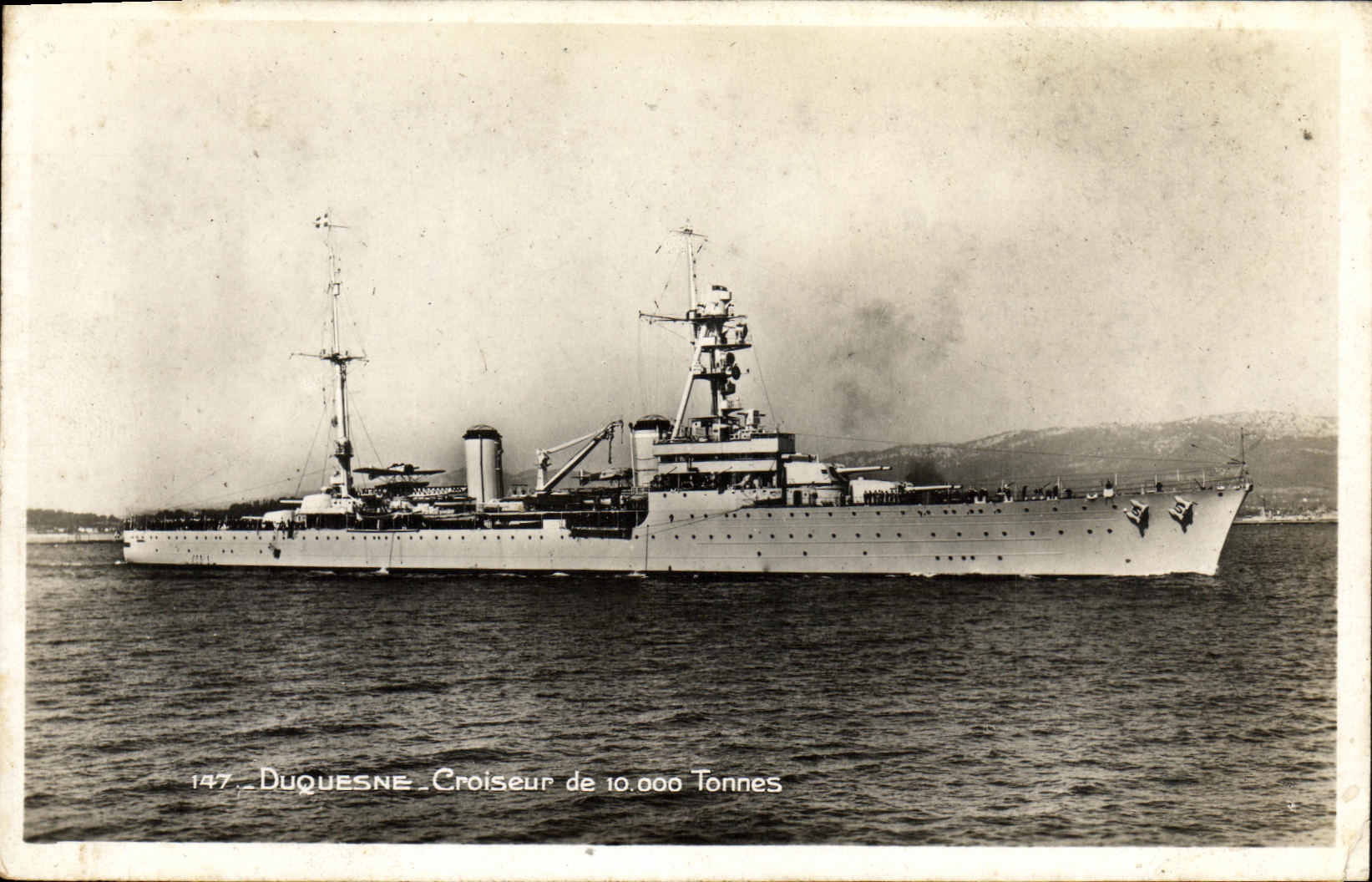 MODERN CARD Boat War Duquesne Cruiser of 10000 tons