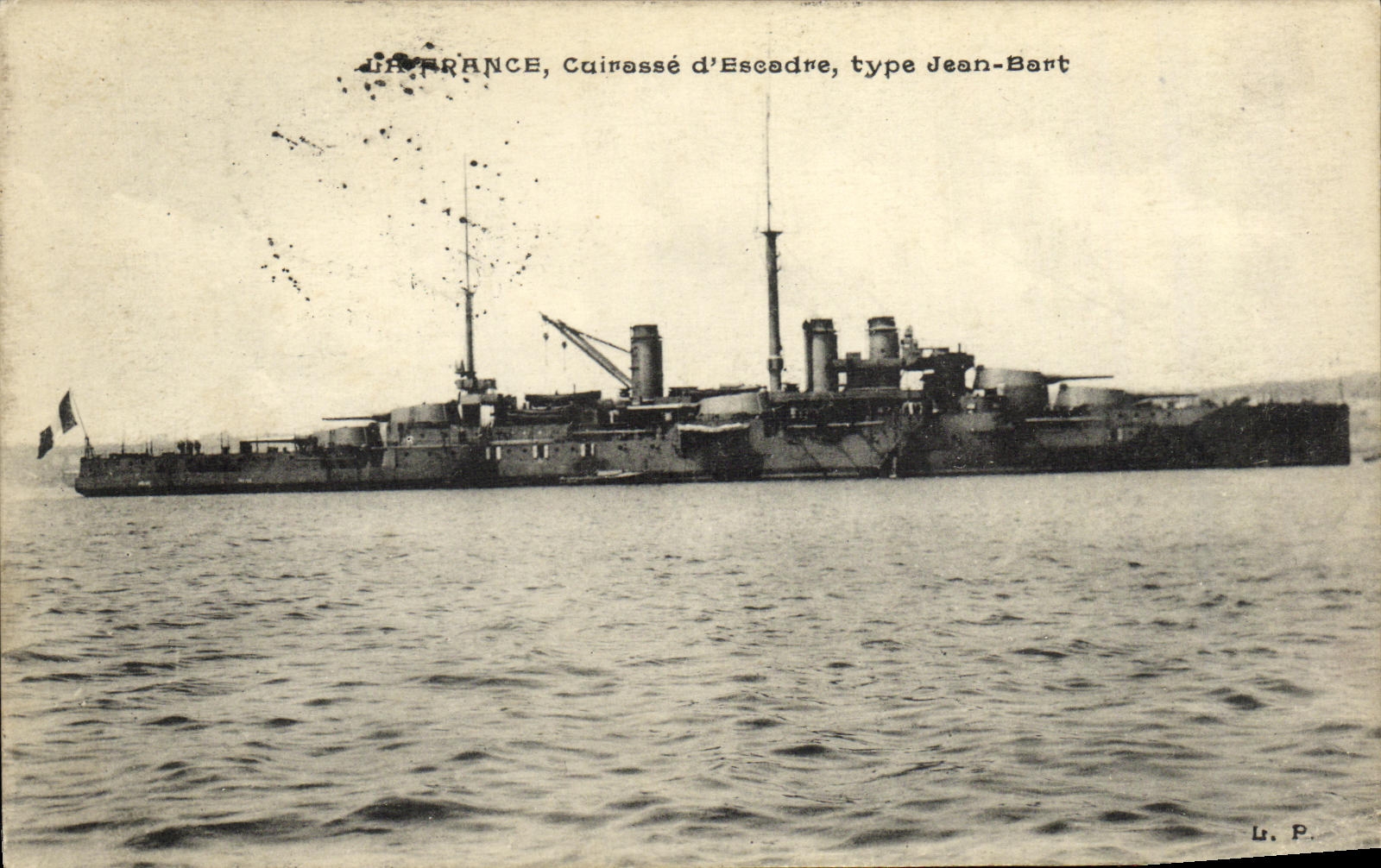 VINTAGE POSTCARD Bateau War Armours D Escadre standard Jean Bart