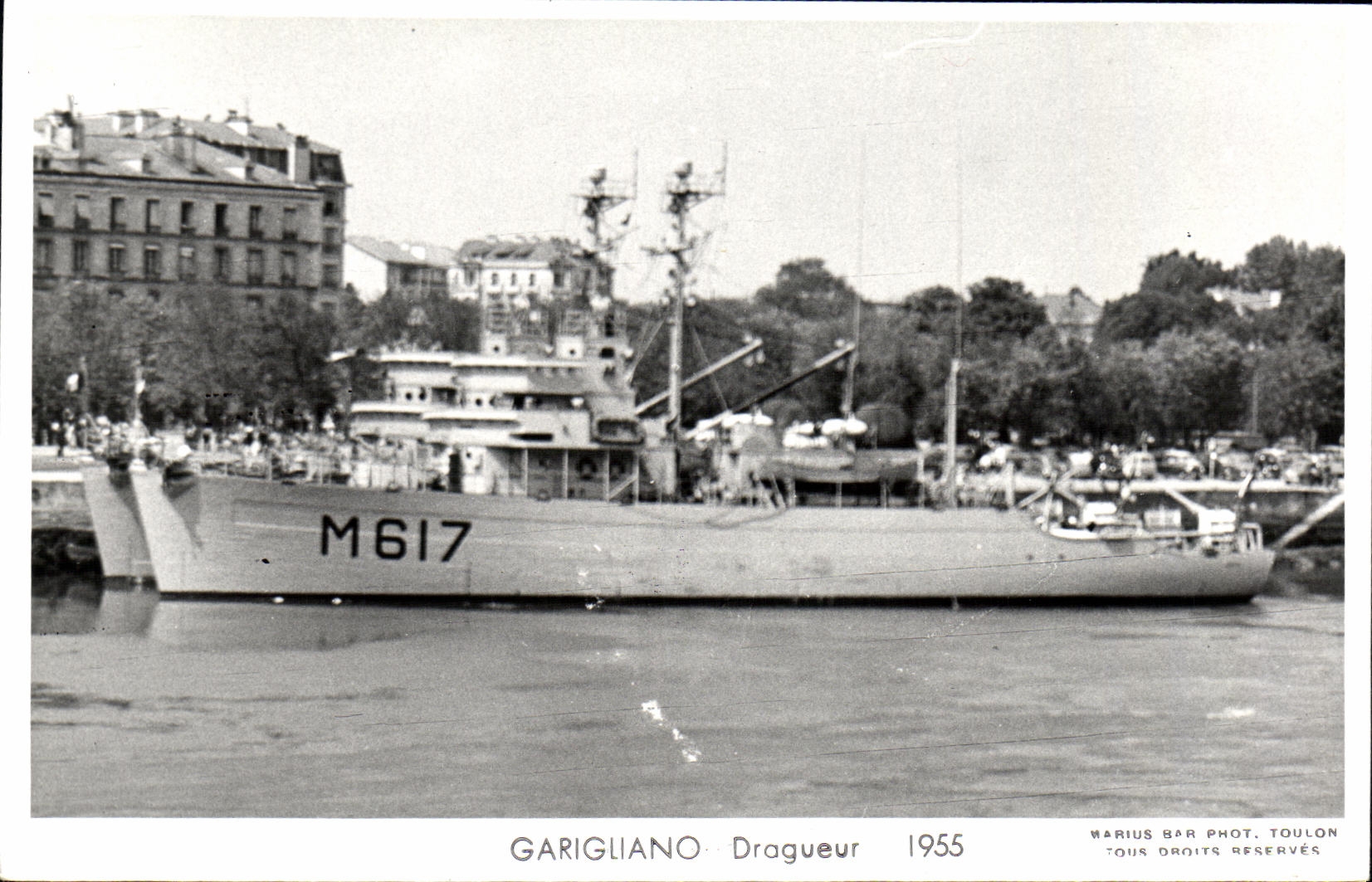 MODERN CARD Boat War Garigliano Dredger 1955