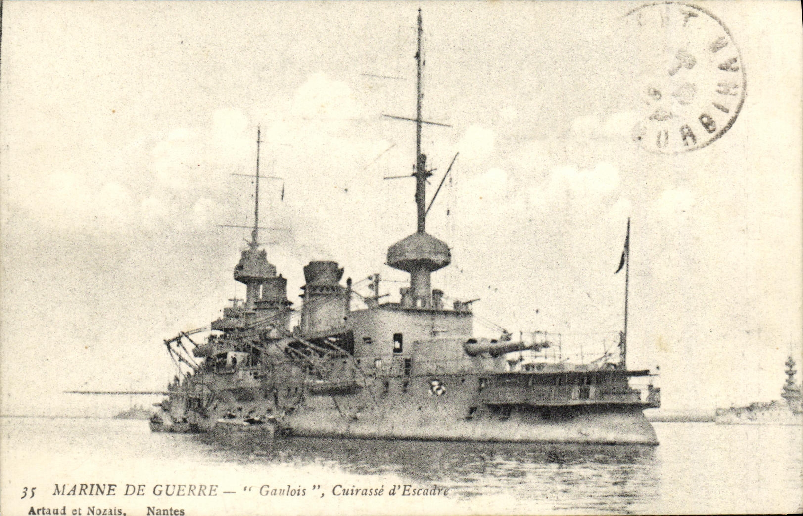 VINTAGE POSTCARD Bateau War Gallic Navy Armours D Escadre