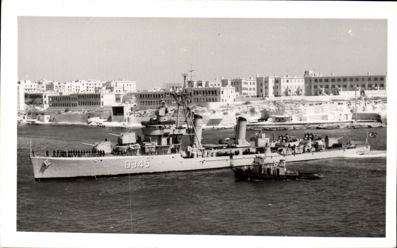 MODERN CARD Boat War Against Destroyer Malta Valletta