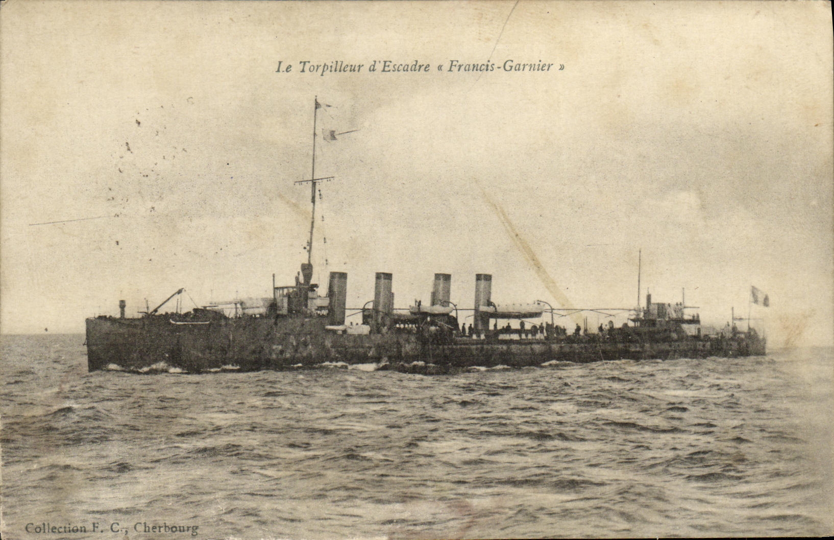 VINTAGE POSTCARD Boat War the Destroyer D Squadron Francois Garnier