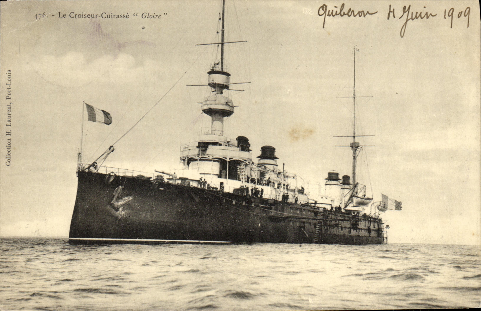 VINTAGE POSTCARD Bateau War the Cruiser armours Gloire