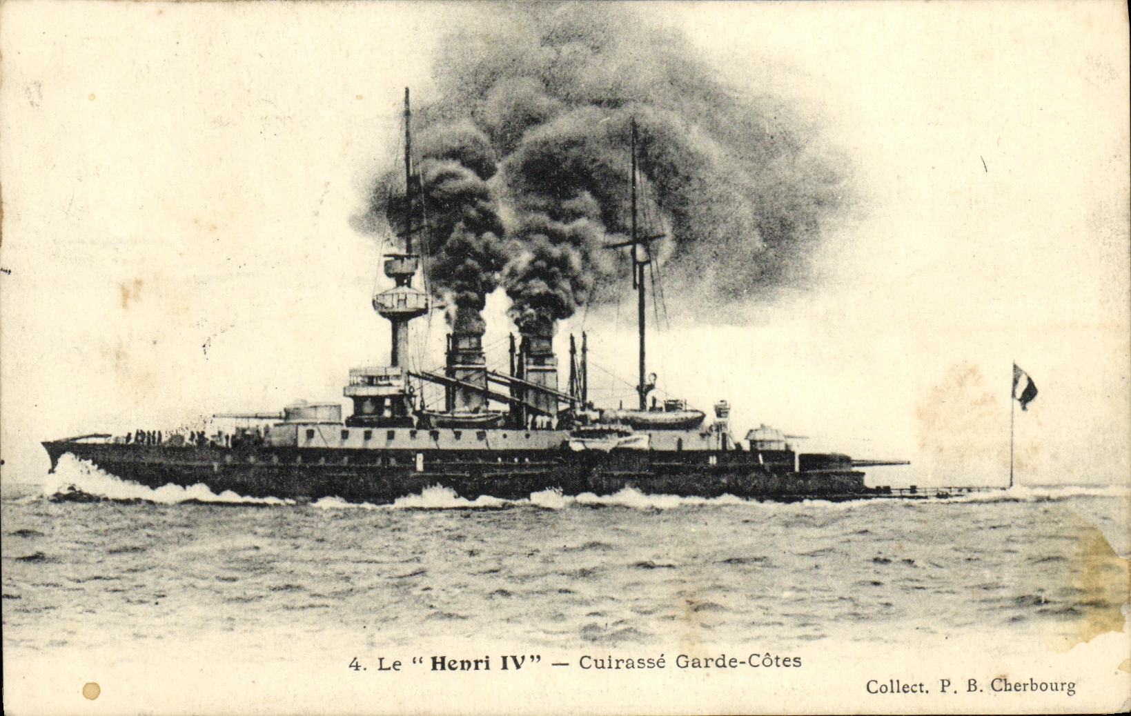 VINTAGE POSTCARD Bateau War the Henri IV Armours Large Dimensions