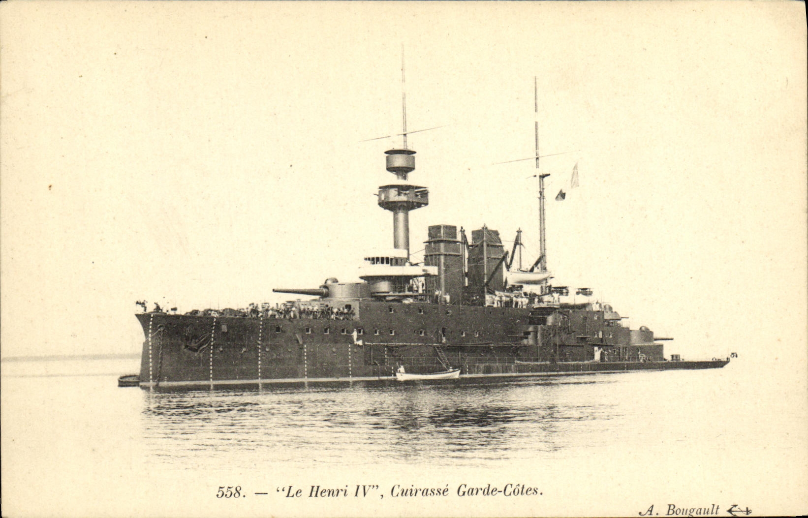 VINTAGE POSTCARD Boat War the Henri IV and the Armor Keeps Dimensions