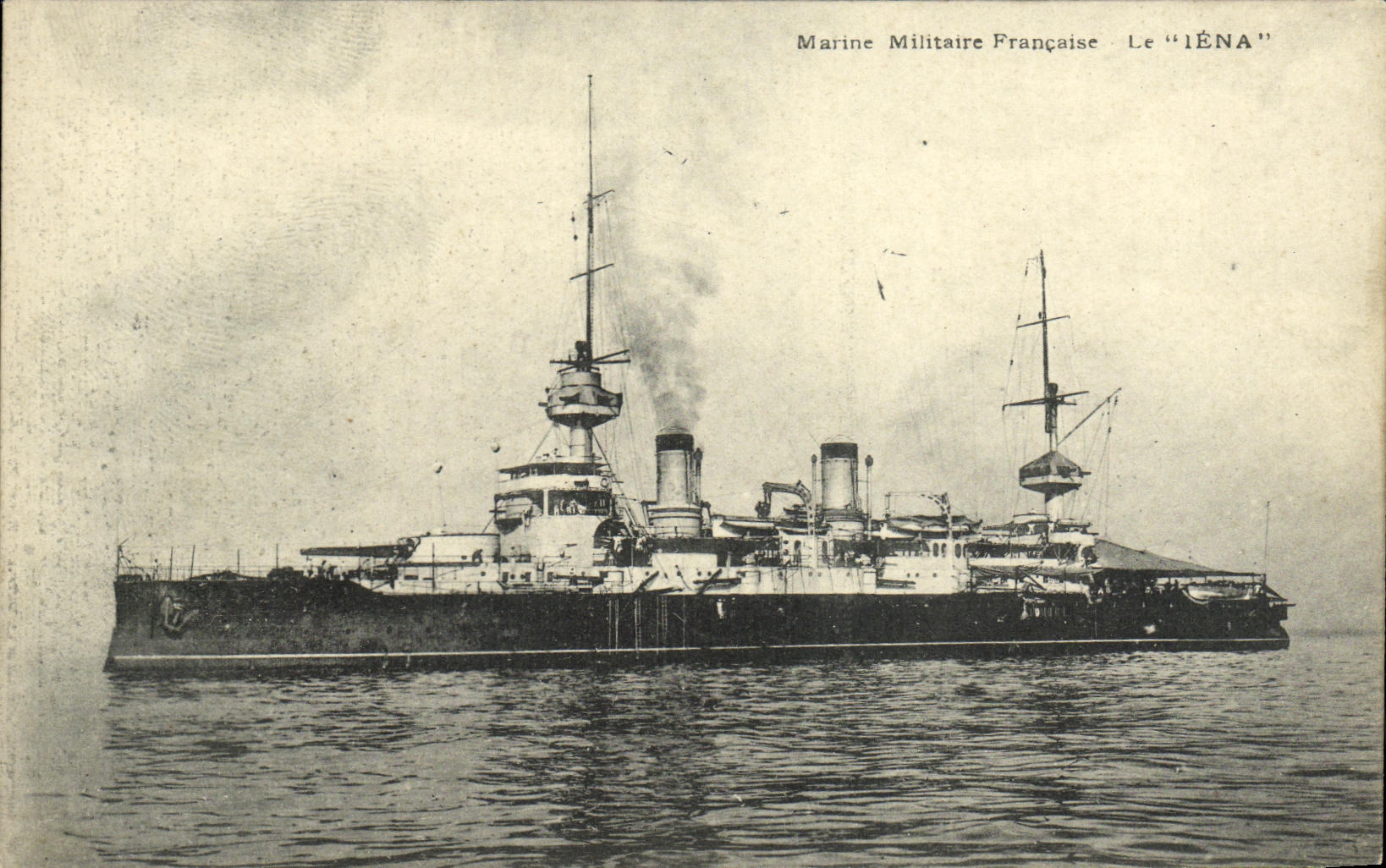 VINTAGE POSTCARD Boat War French Navy Iena
