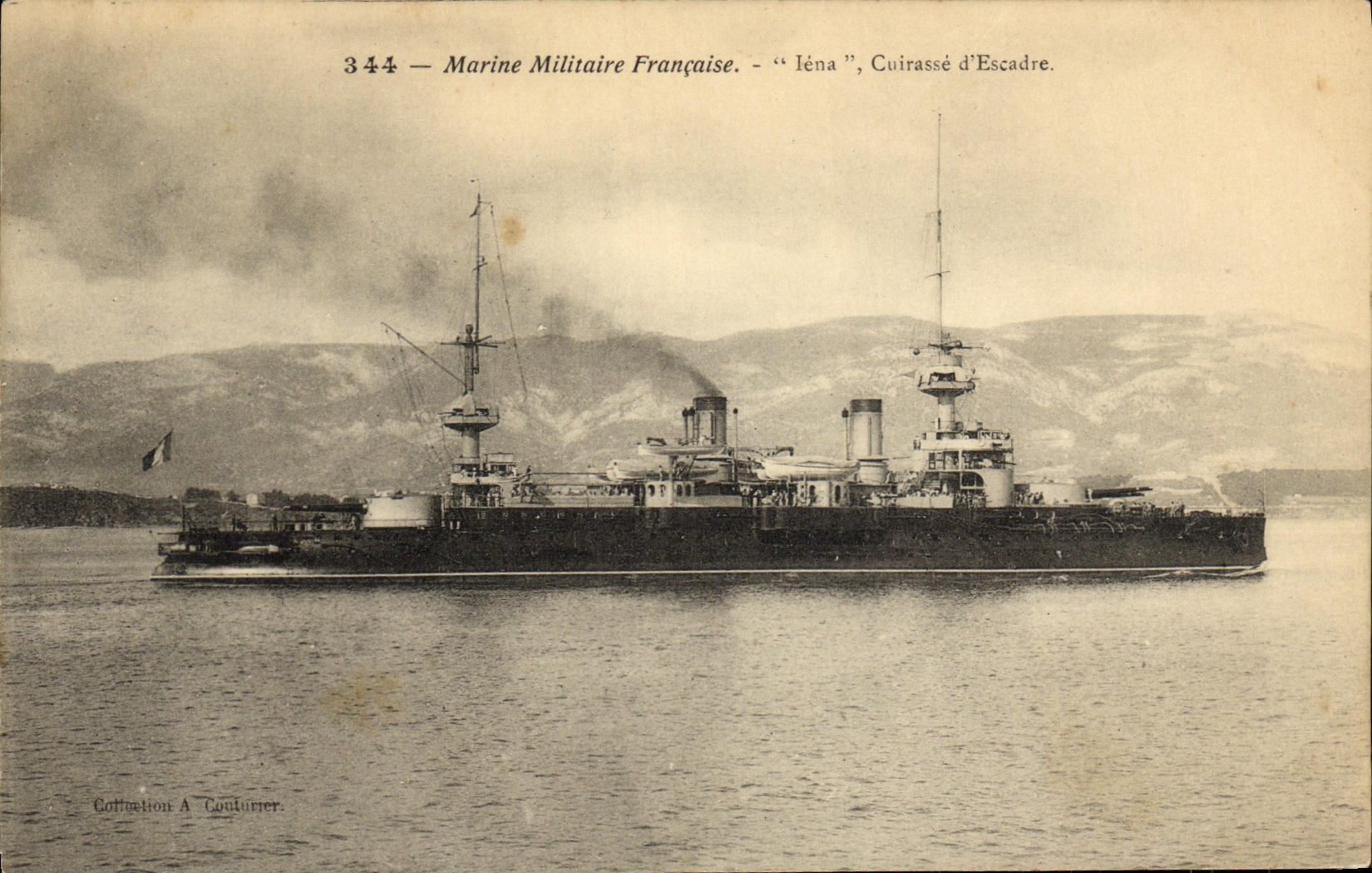 VINTAGE POSTCARD Bateau War French Navy Iena Armours D Escadre