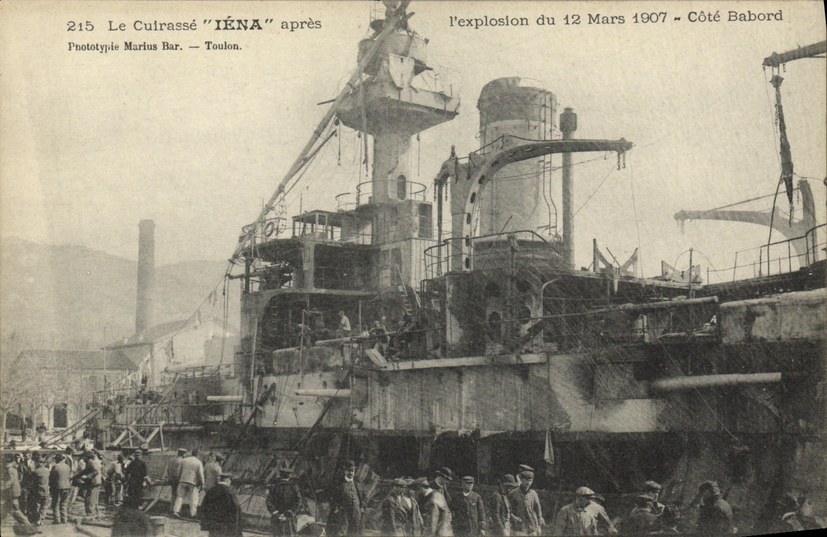 VINTAGE POSTCARD Boat War the Iena Armor After L explosion