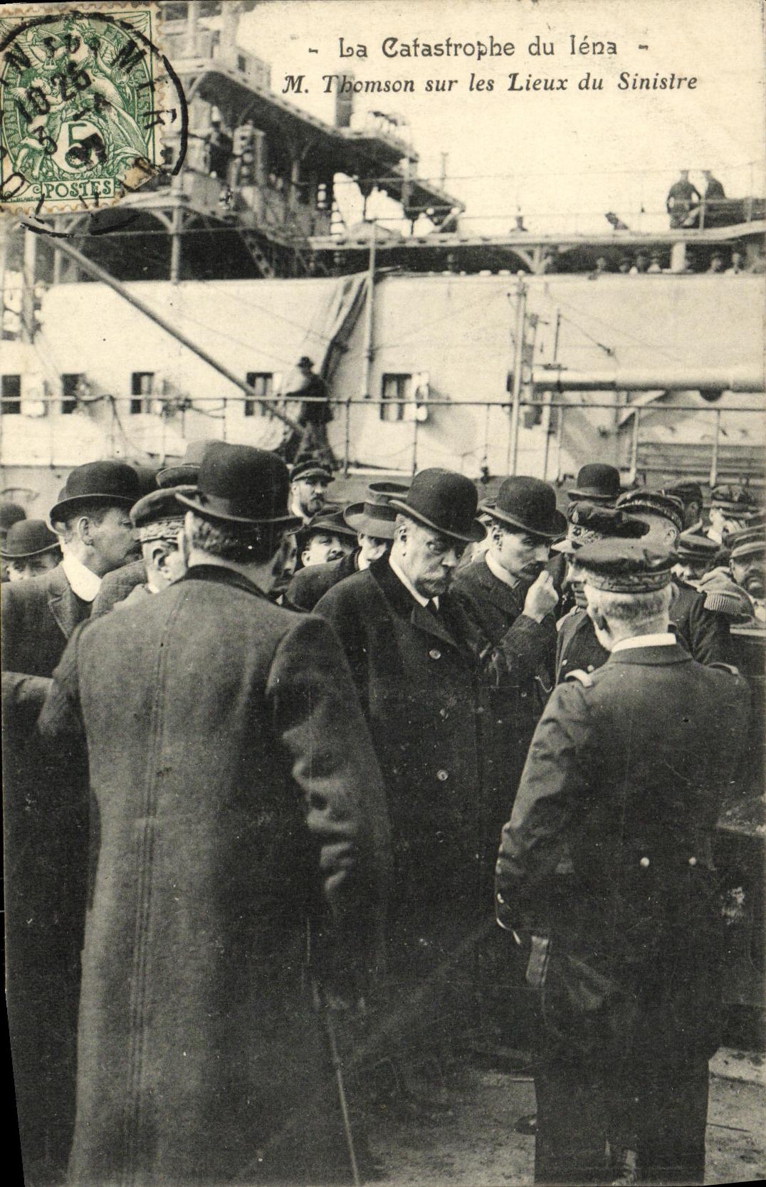 VINTAGE POSTCARD Boat War the Catastrophe of Iena M thomson on the spot of the disaster