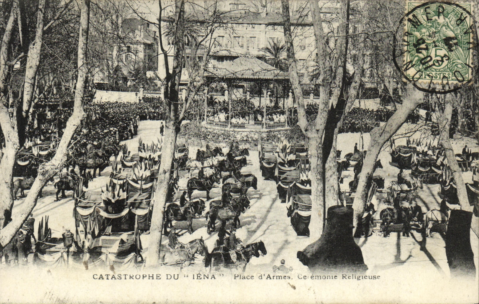 VINTAGE POSTCARD Bateau War Catastrophe Of Iena Places D Armes Religious ceremony