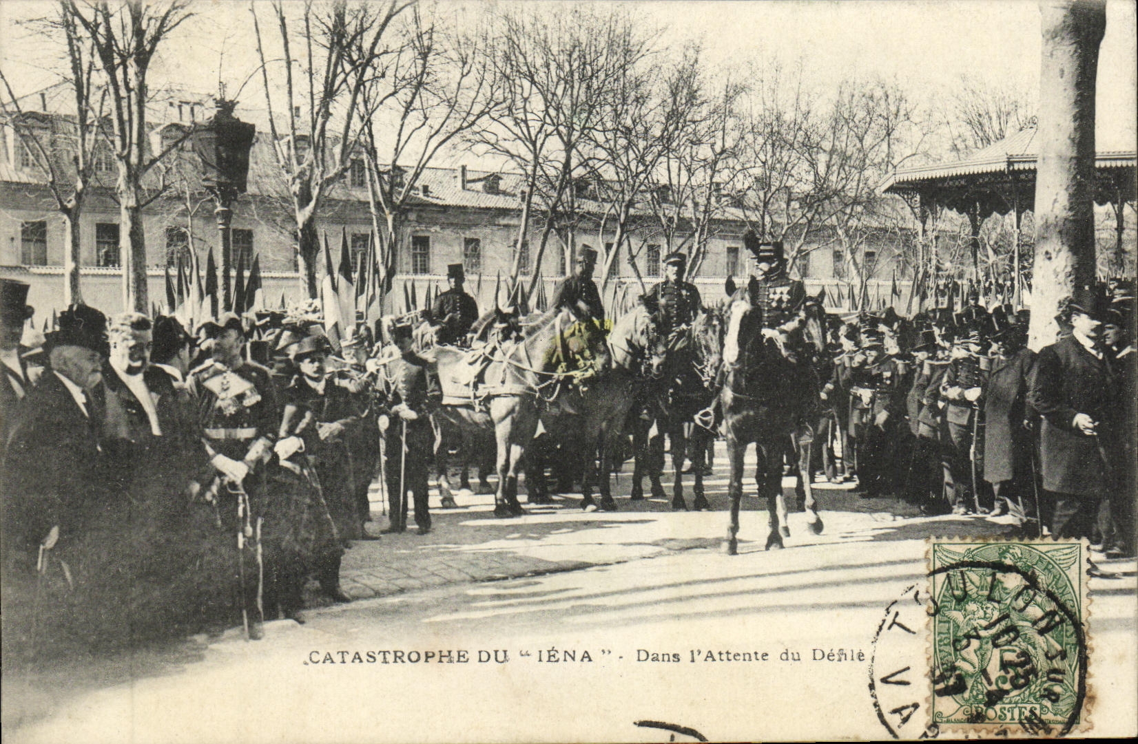 VINTAGE POSTCARD Catastrophe Of Iena In L Makes an attempt Procession Toulon Boat