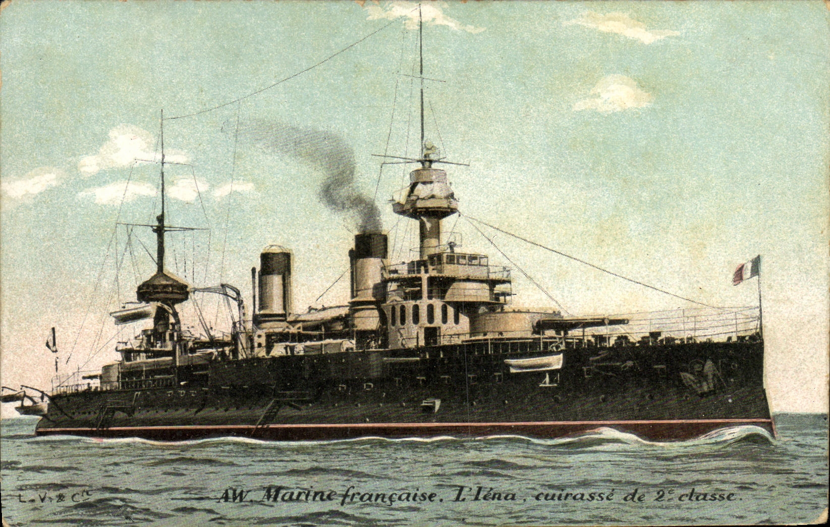 VINTAGE POSTCARD French Marine Iena Armours 2nd class