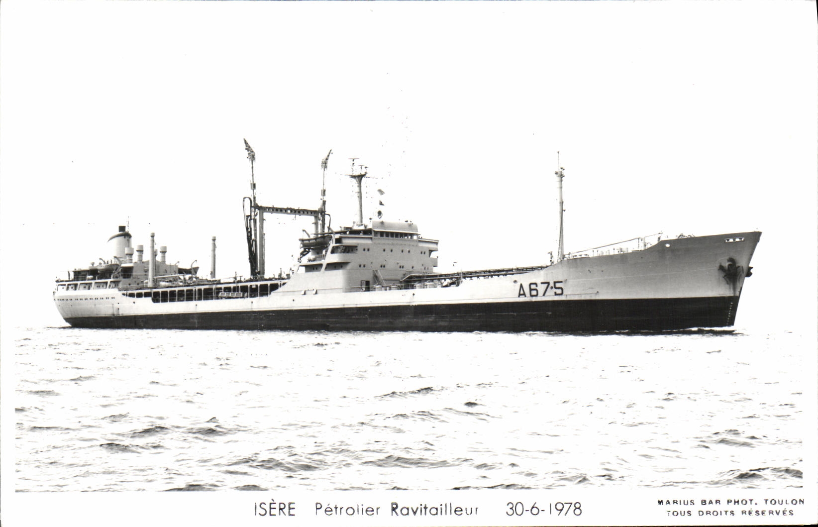 CPM Bateau Guerre Isere Petrolier Ravitailleur 1978