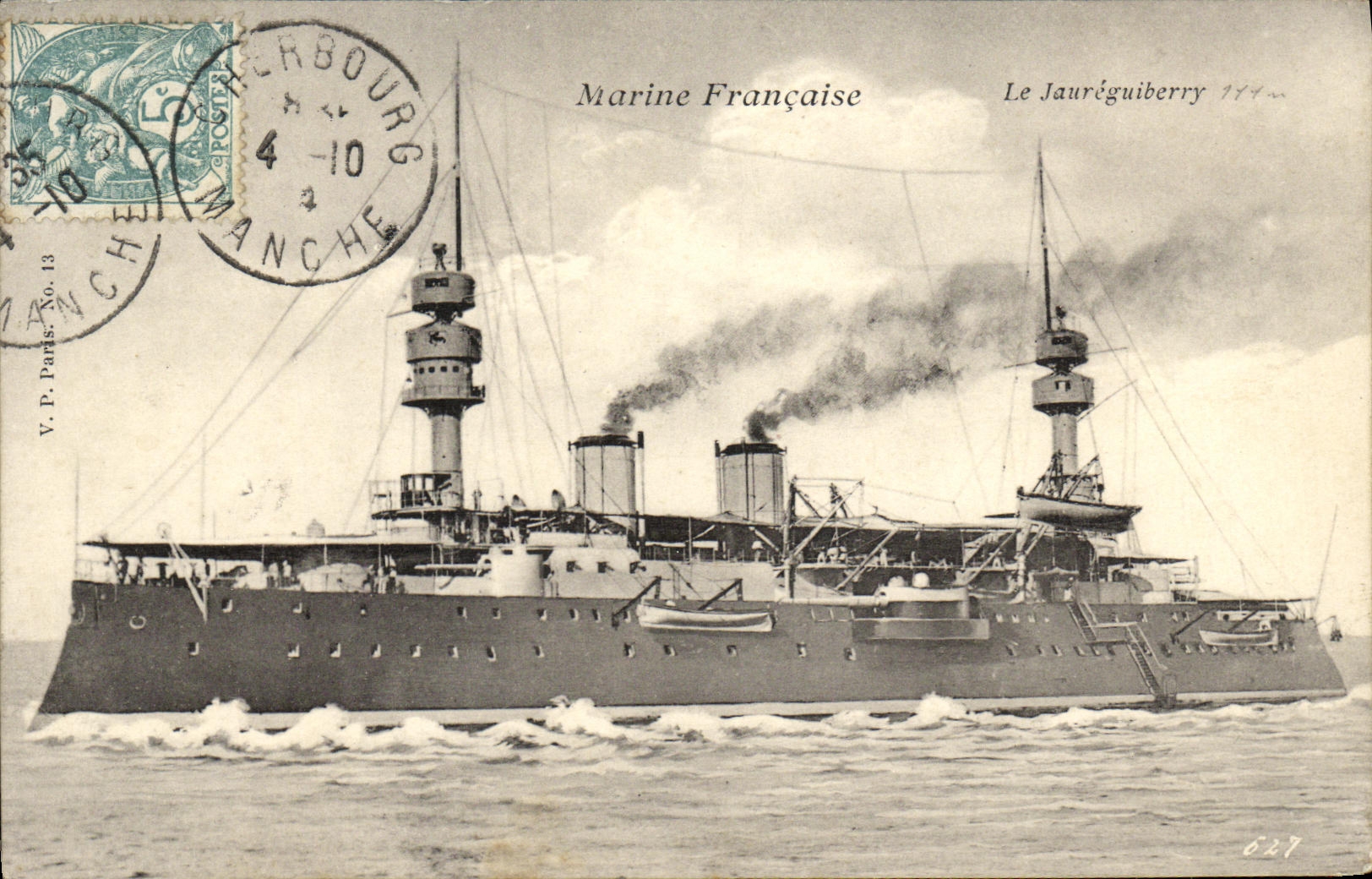 CPA Bateau Guerre Marine Francaise Le Jaureguiberry